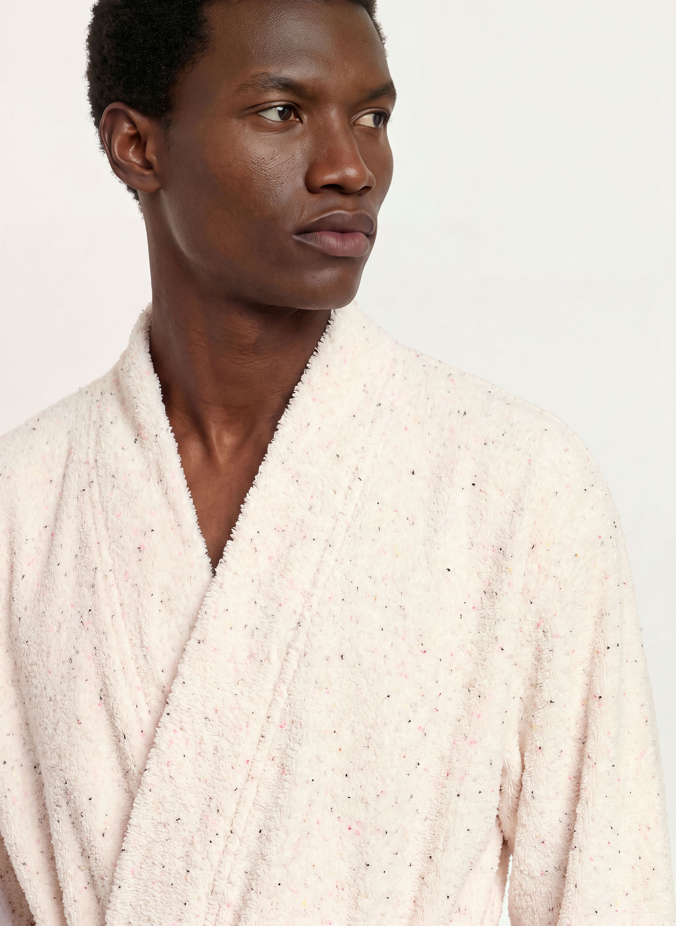 Cawö Unisex badjas: CRÈME / NEONROZE / NEONGEEL