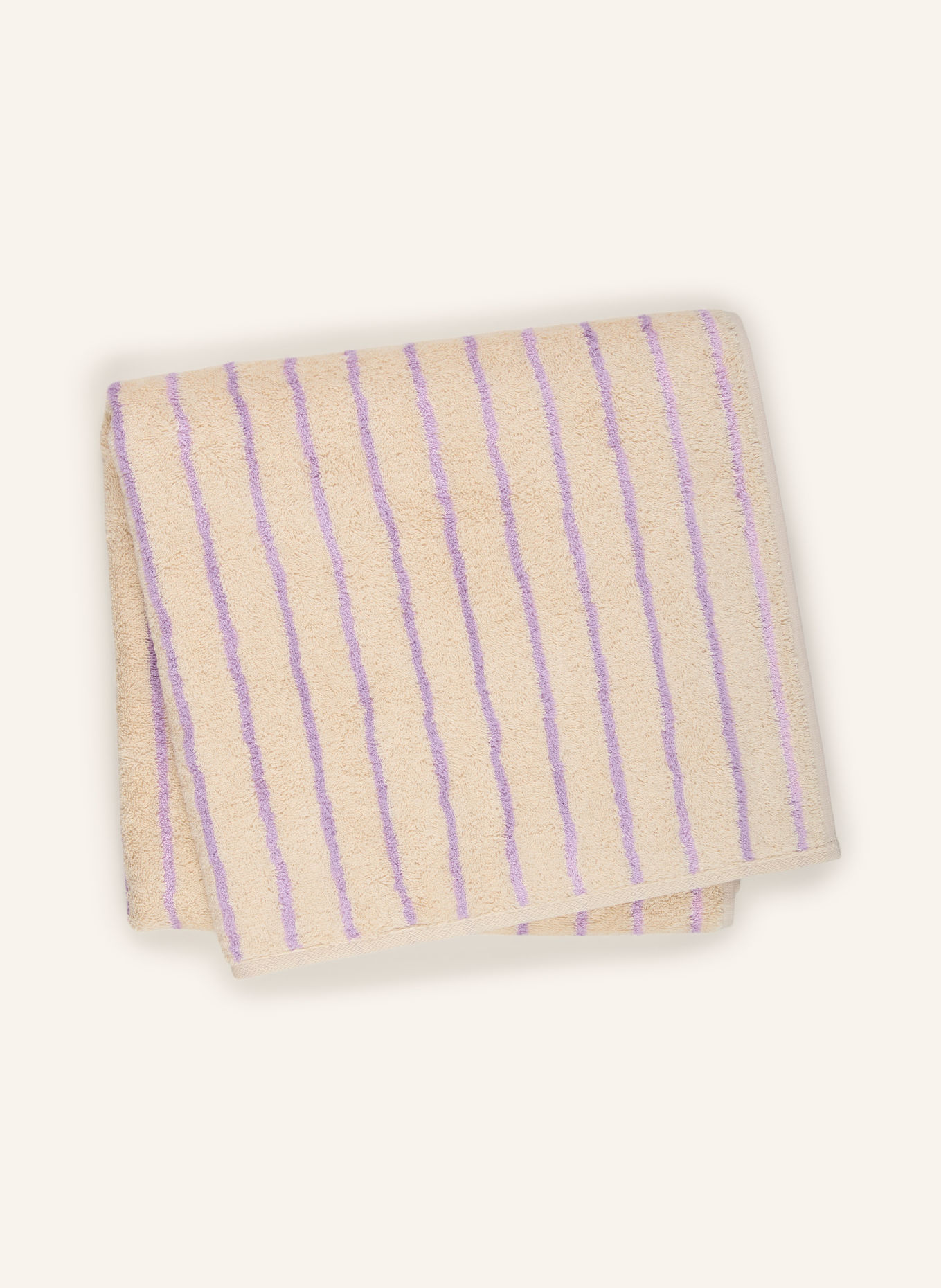 Cawö Badhanddoek WEEKEND: CRÈME / PAARS