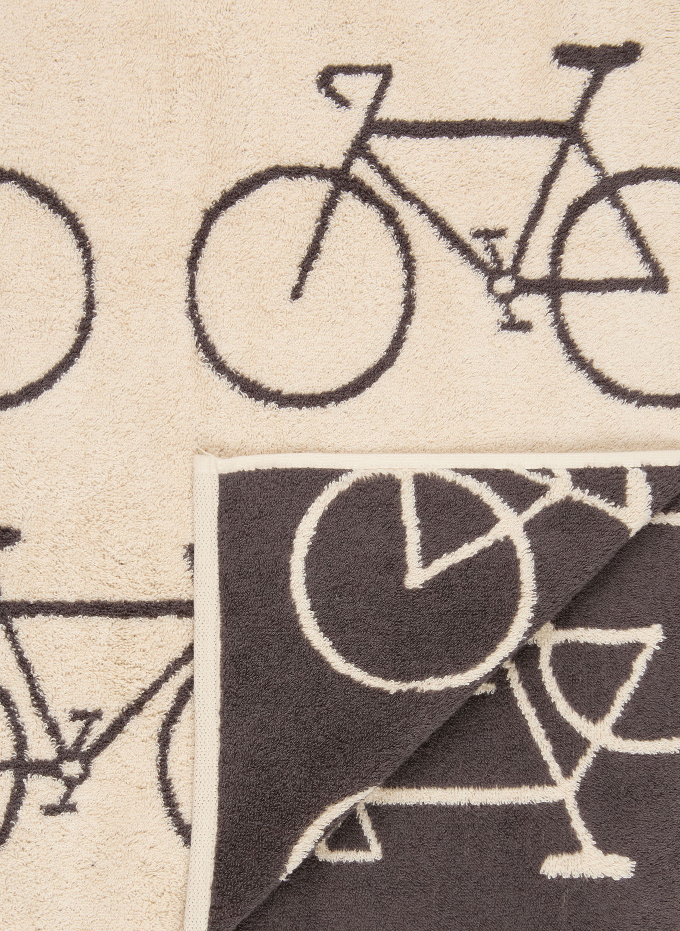 Cawö Badhanddoek VELO: BEIGE / DONKERGRIJS