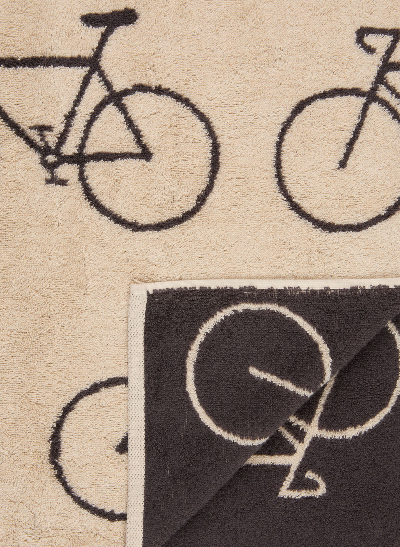 Cawö Handdoek VELO: BEIGE / DONKERGRIJS