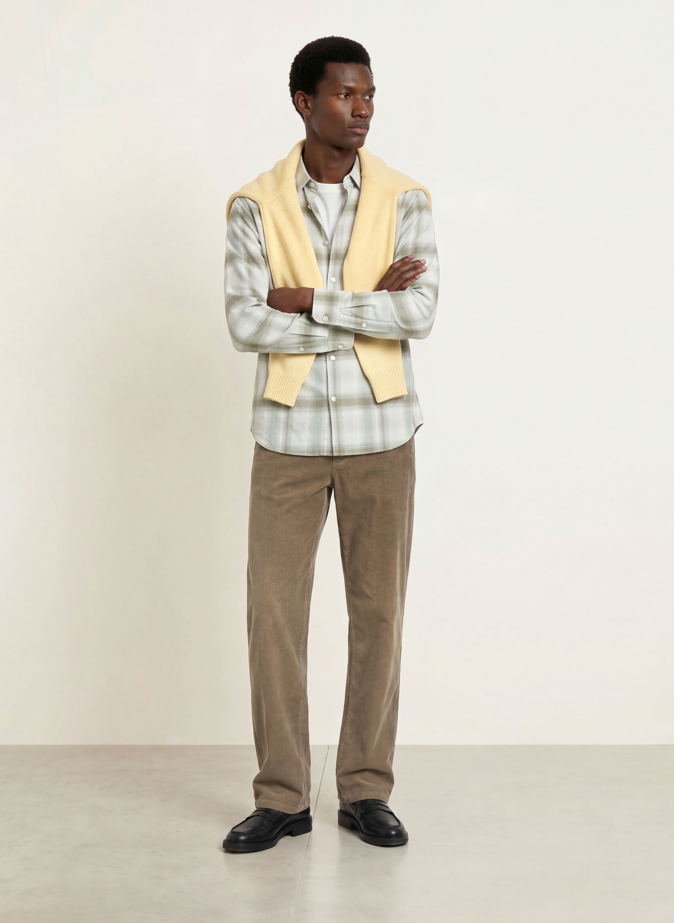 ARKET Cordbroek Wide Fit: BEIGE