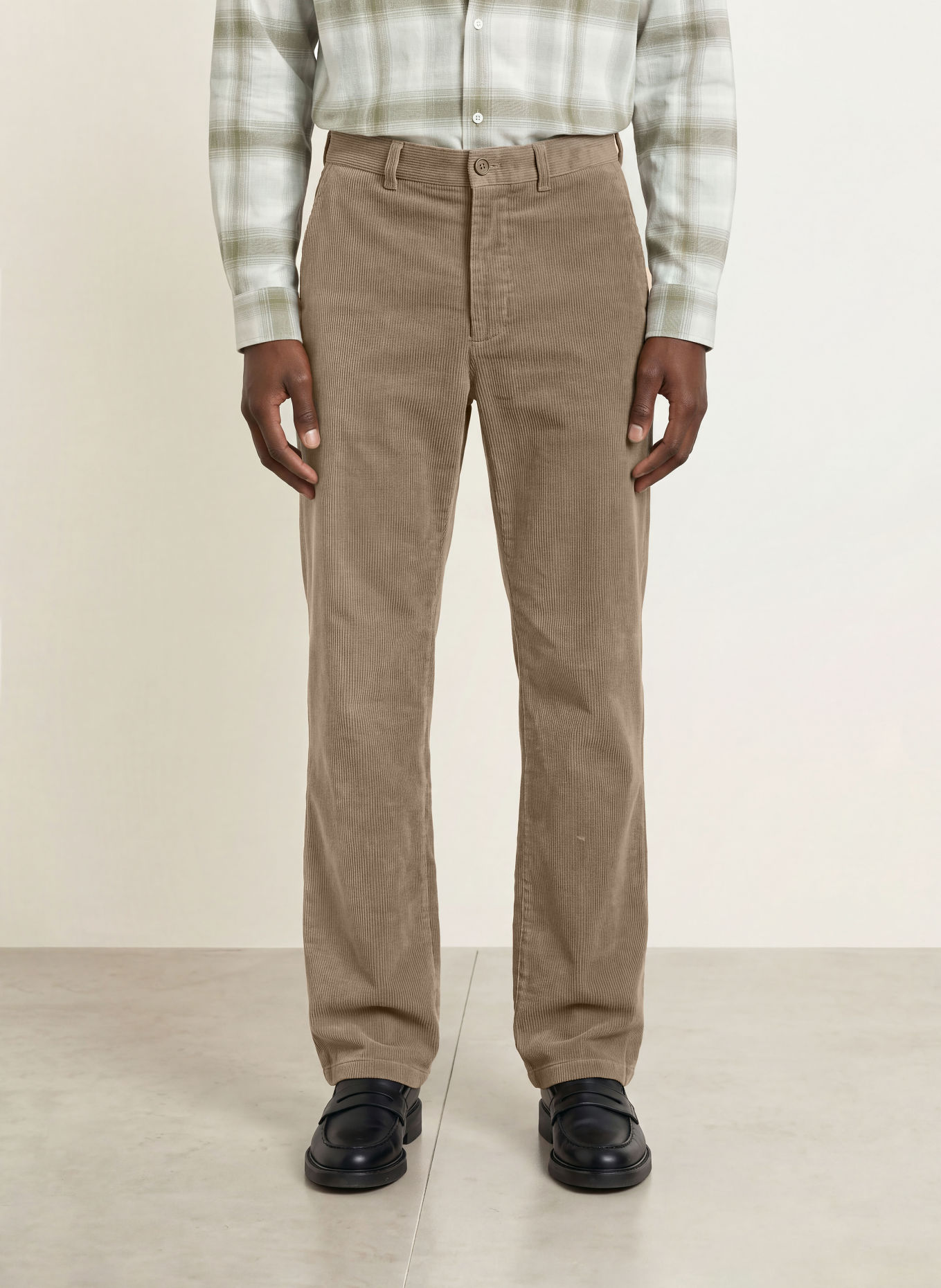 ARKET Cordbroek Wide Fit: BEIGE