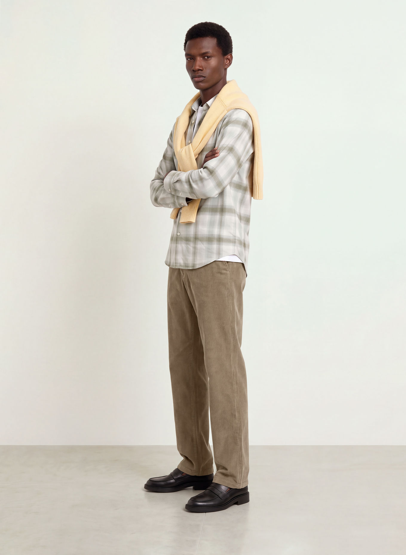 ARKET Cordbroek Wide Fit: BEIGE