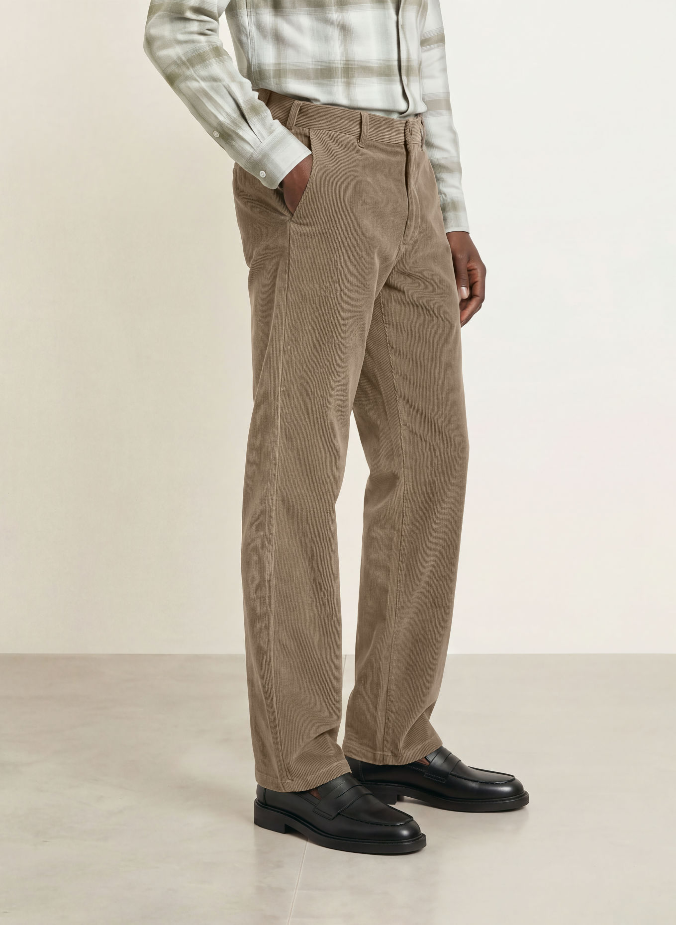 ARKET Cordbroek Wide Fit: BEIGE
