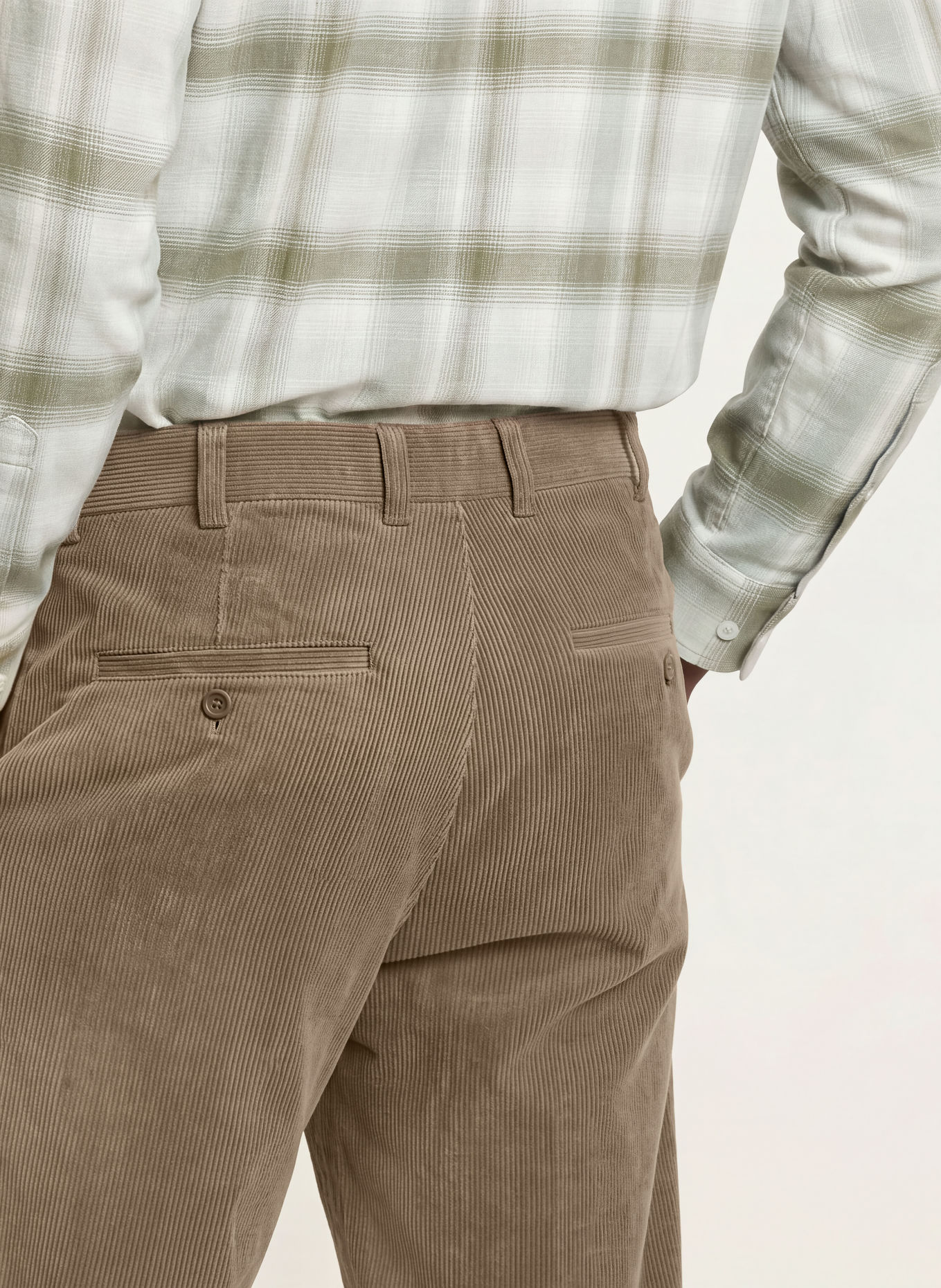 ARKET Cordbroek Wide Fit: BEIGE