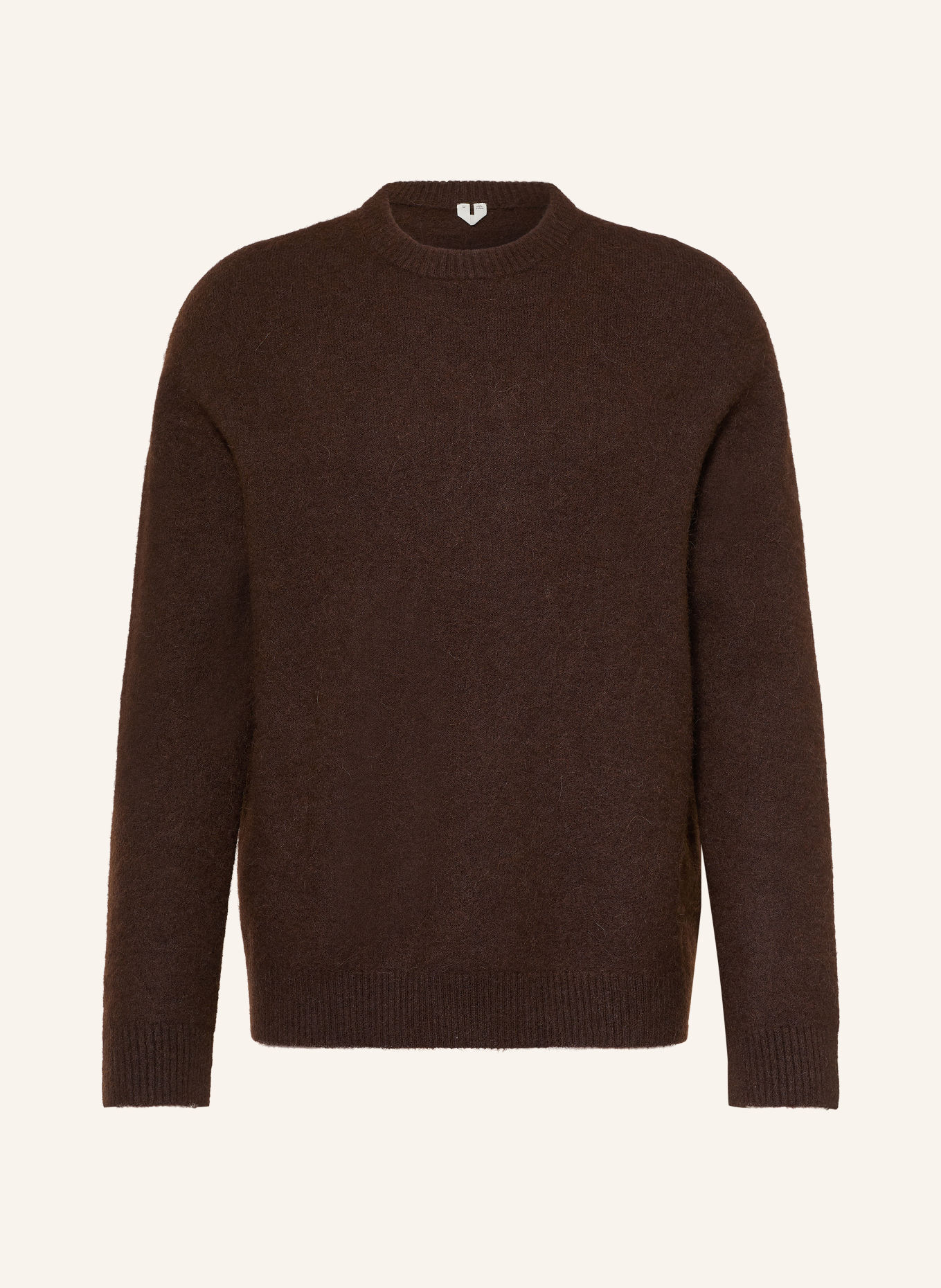 ARKET Alpaca Sweater: DARK BROWN