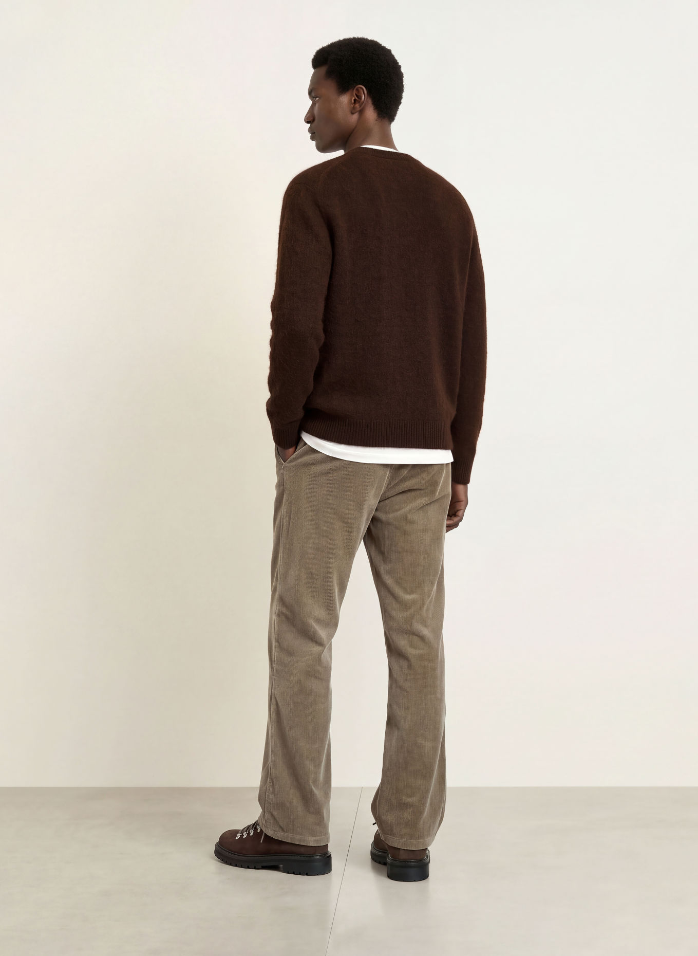 ARKET Alpaca Sweater: DARK BROWN