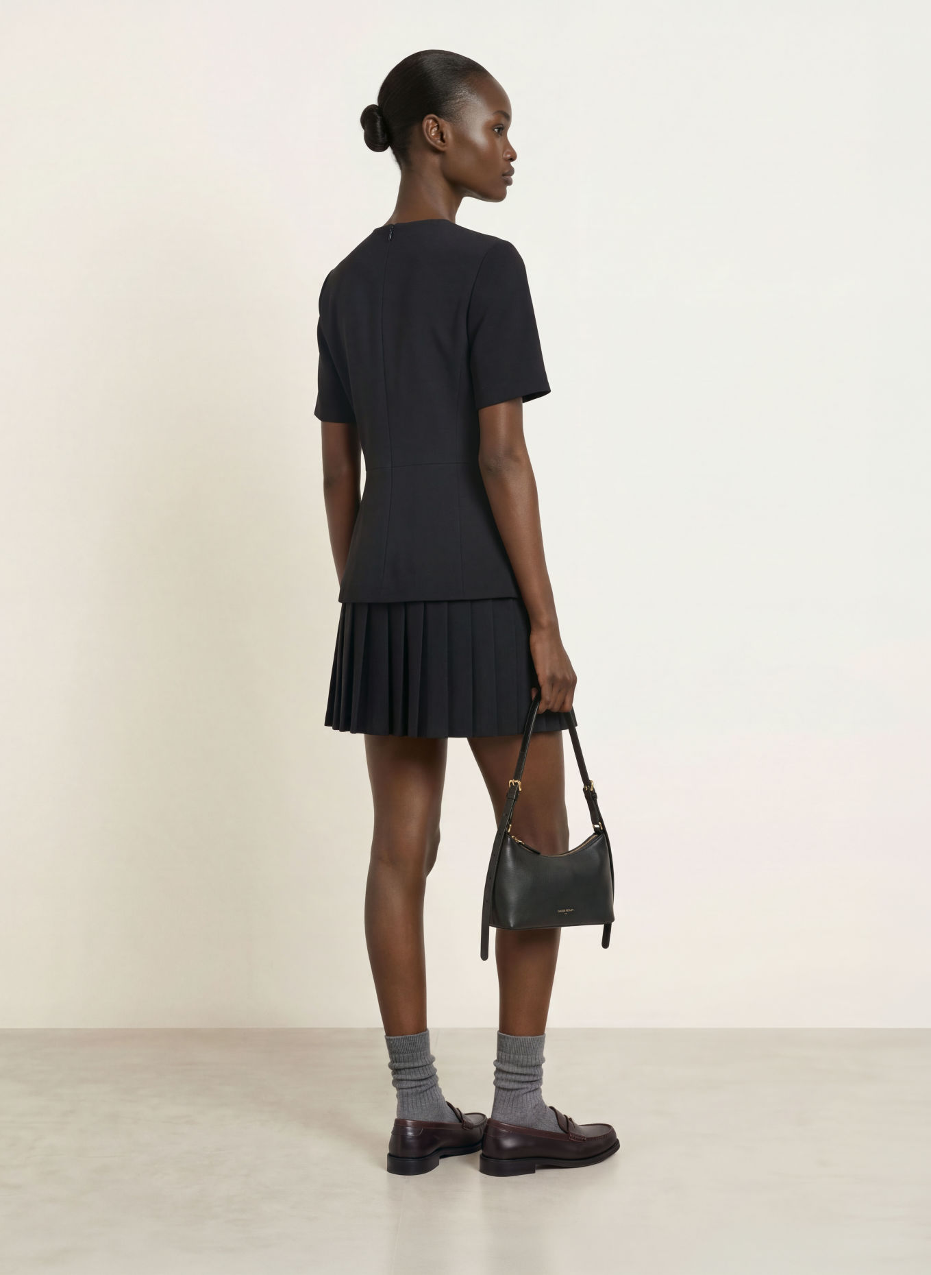 CLAUDIE PIERLOT Kleid im Materialmix: SCHWARZ