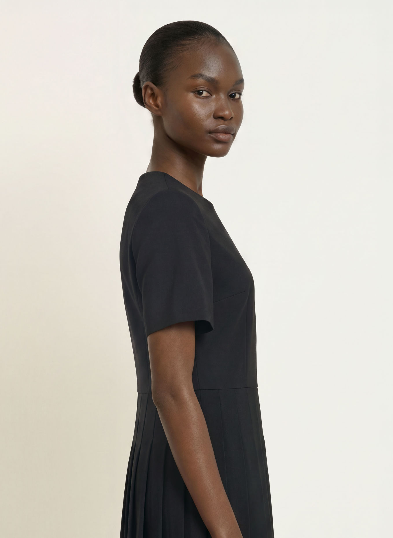 CLAUDIE PIERLOT Kleid im Materialmix: SCHWARZ