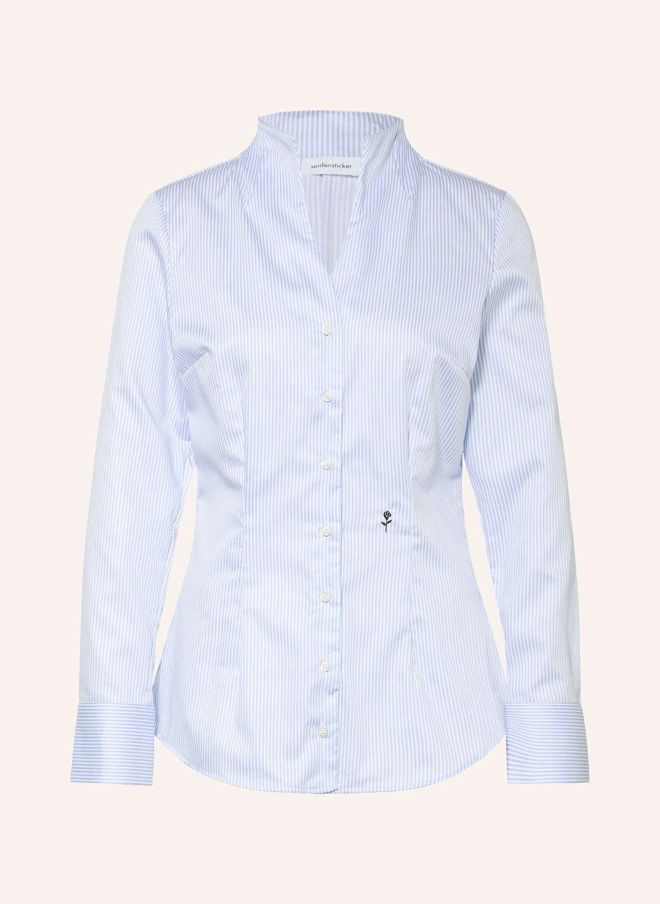 seidensticker Bluse ALMUT: HELLBLAU / WEISS