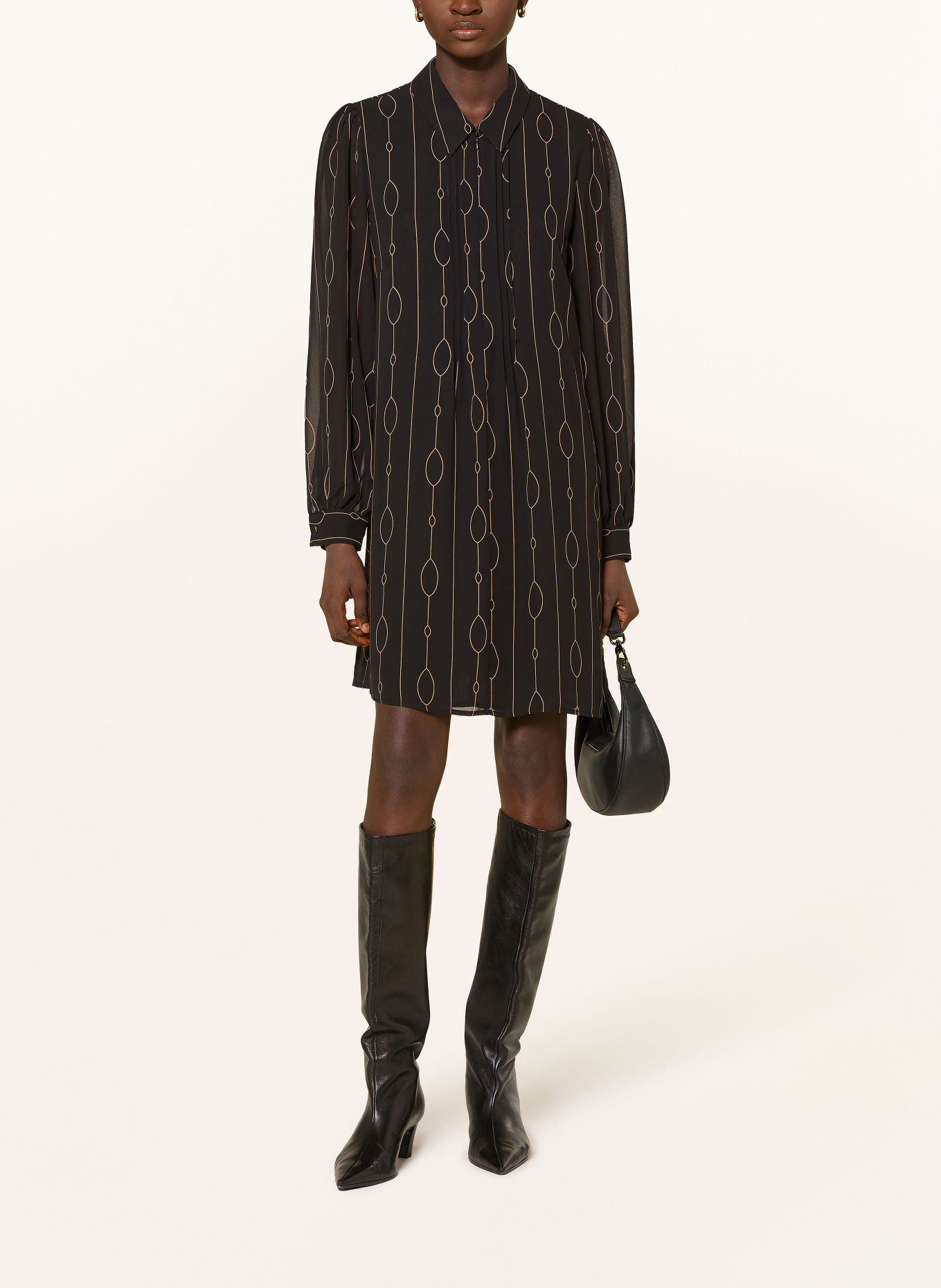 Phase Eight CANDICE Dress: BLACK / LIGHT BROWN