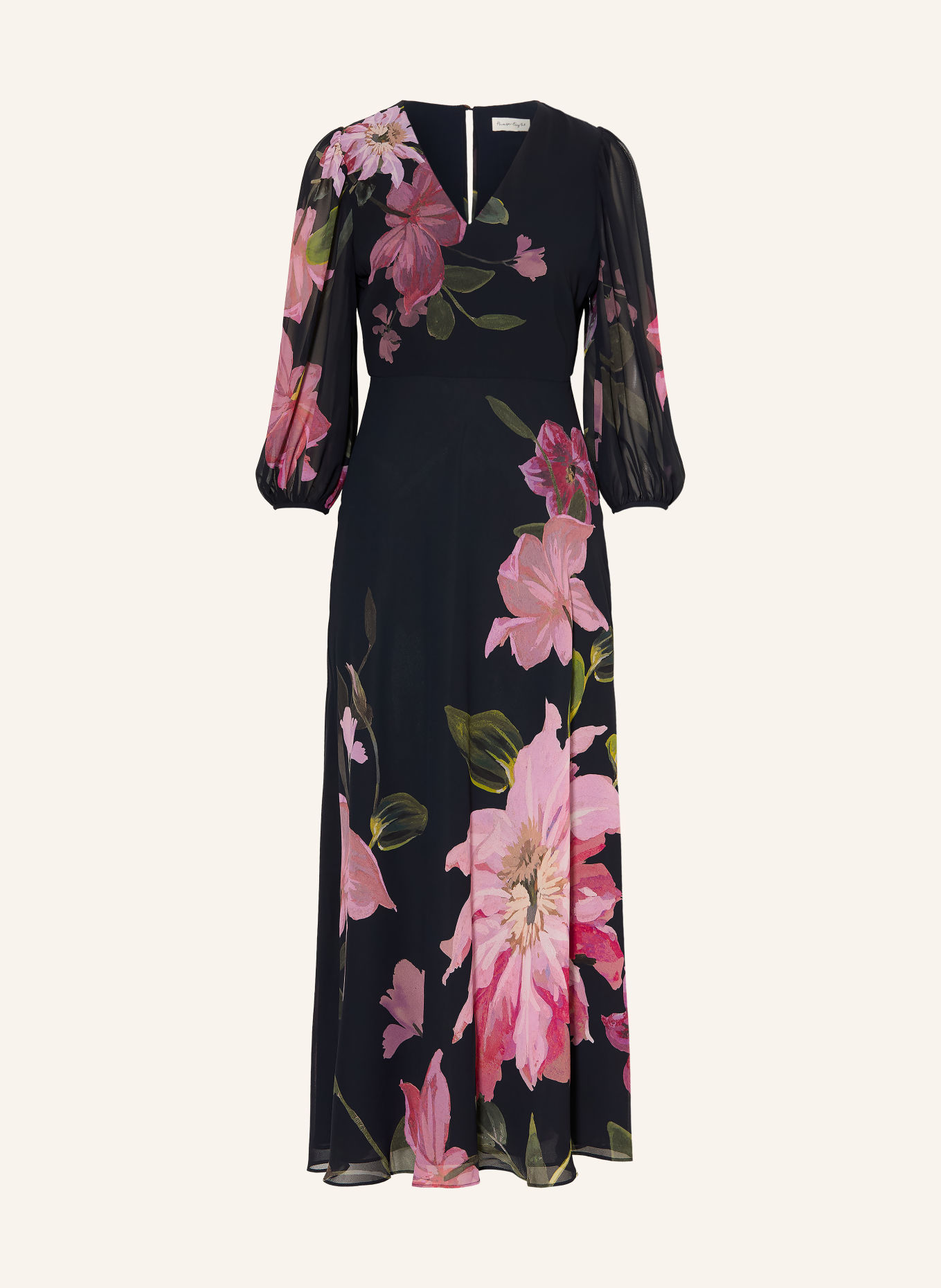 Phase Eight Jurk BETTY met 3/4-mouwen: ZWART / ROZE / GROEN