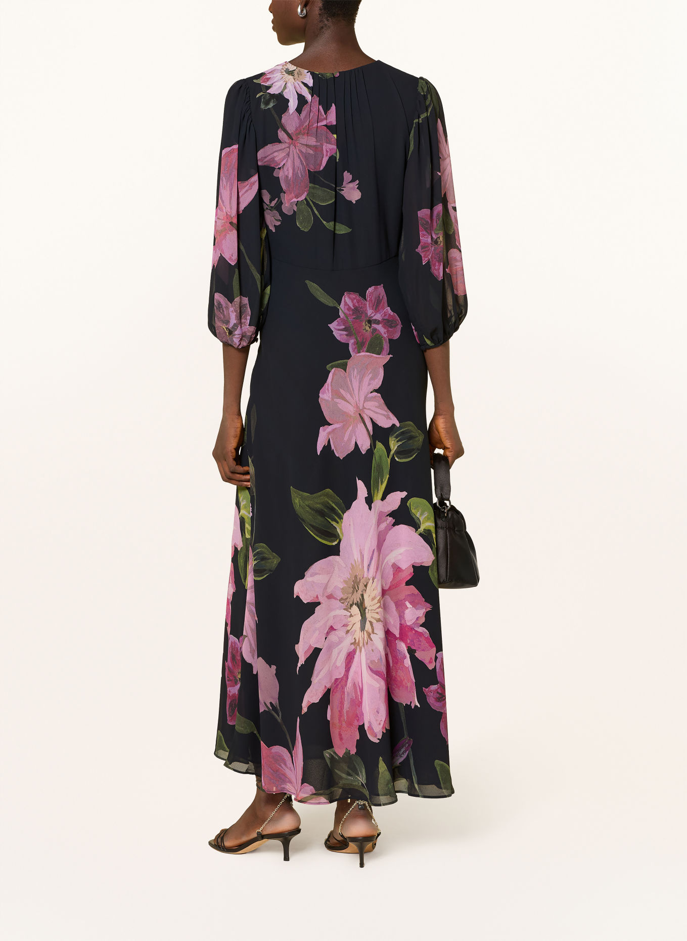 Phase Eight Jurk BETTY met 3/4-mouwen: ZWART / ROZE / GROEN