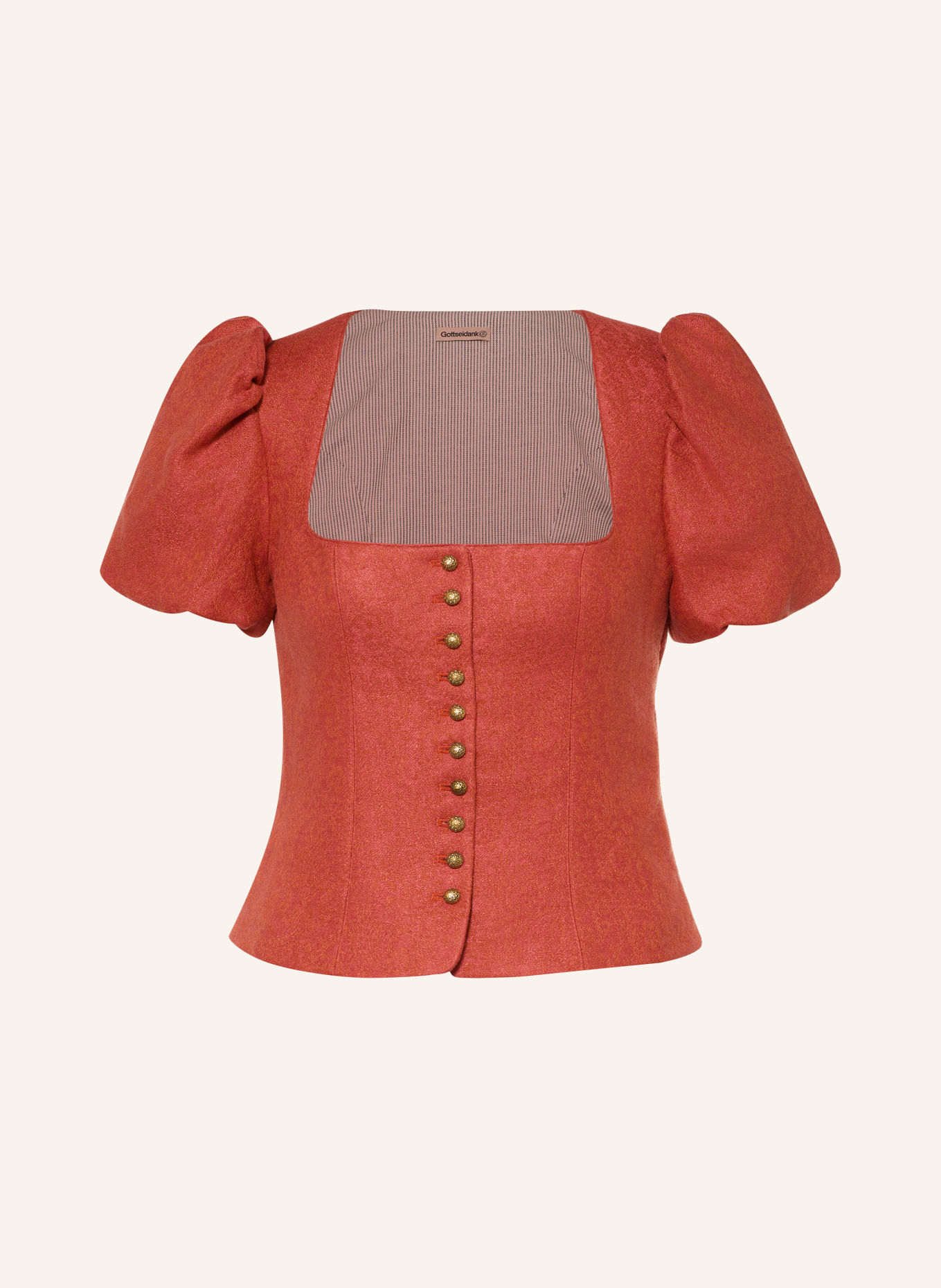 Gottseidank Dirndl-lijfje KSENIA van linnen: ROOD