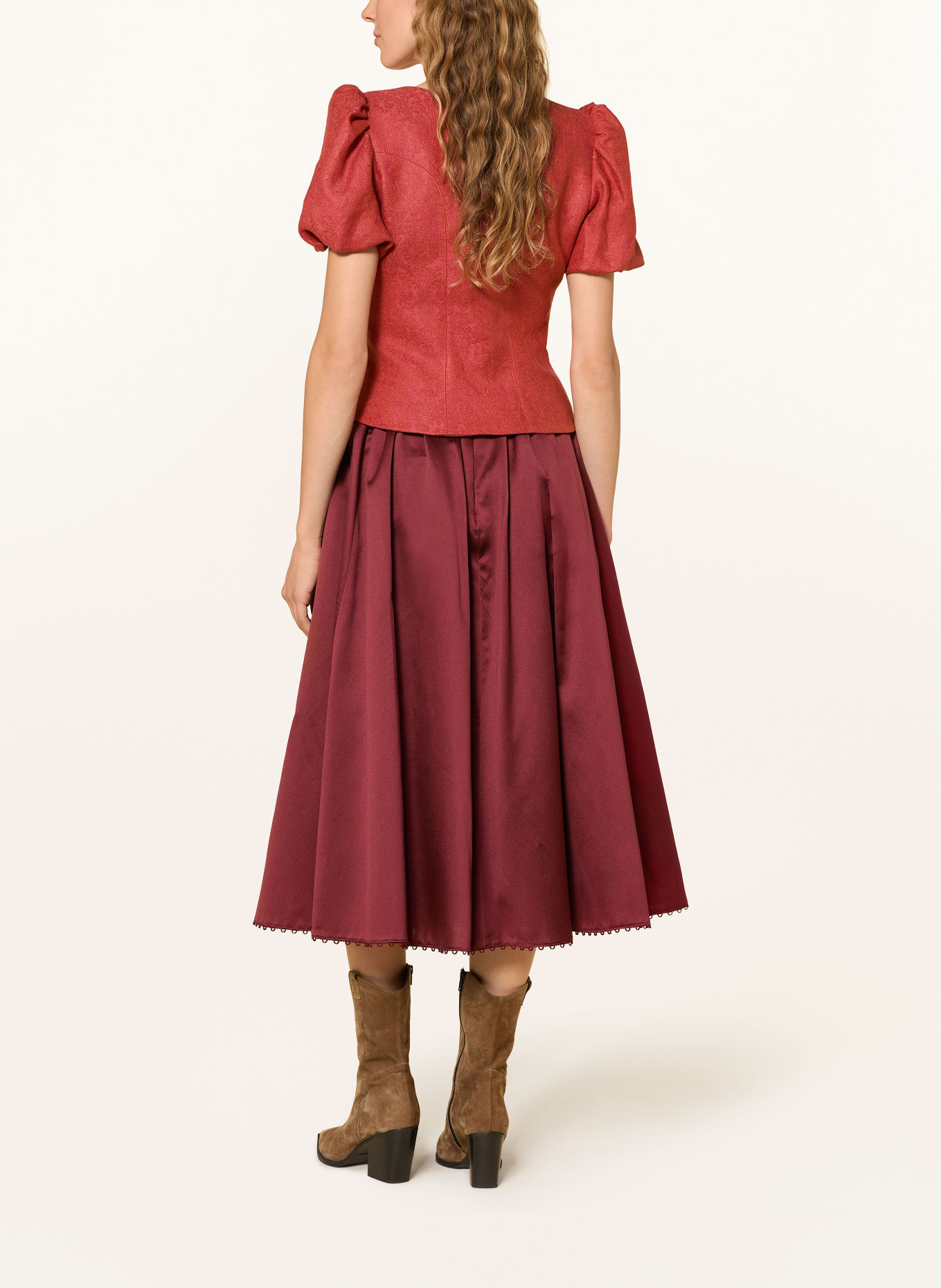 Gottseidank Dirndl-lijfje KSENIA van linnen: ROOD