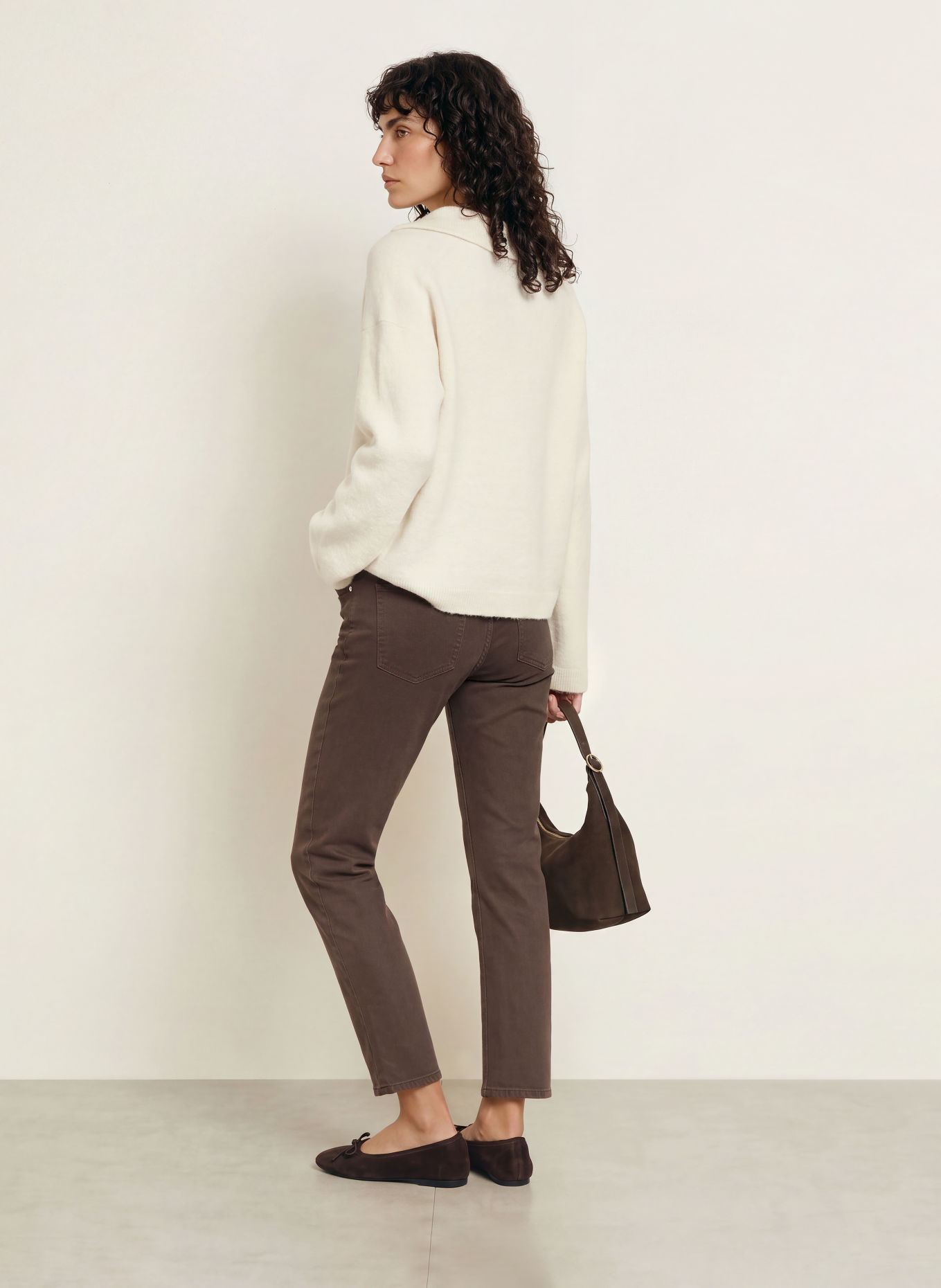 ARKET Pullover mit Alpaka: WEISS