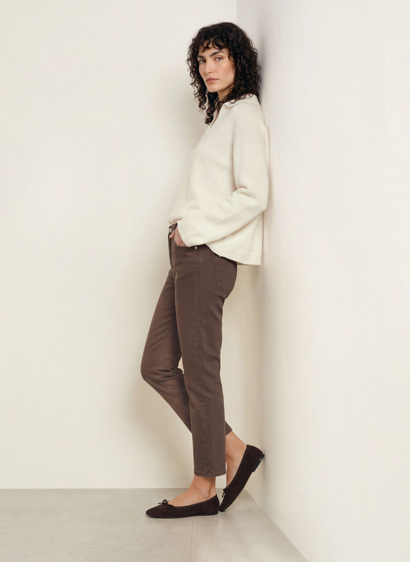 ARKET Pullover mit Alpaka: WEISS