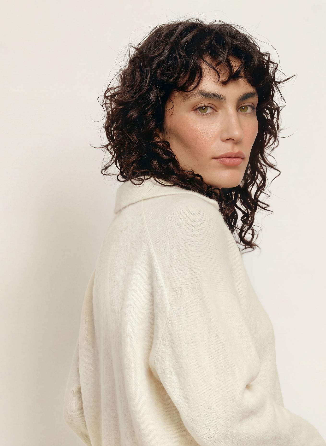 ARKET Pullover mit Alpaka: WEISS