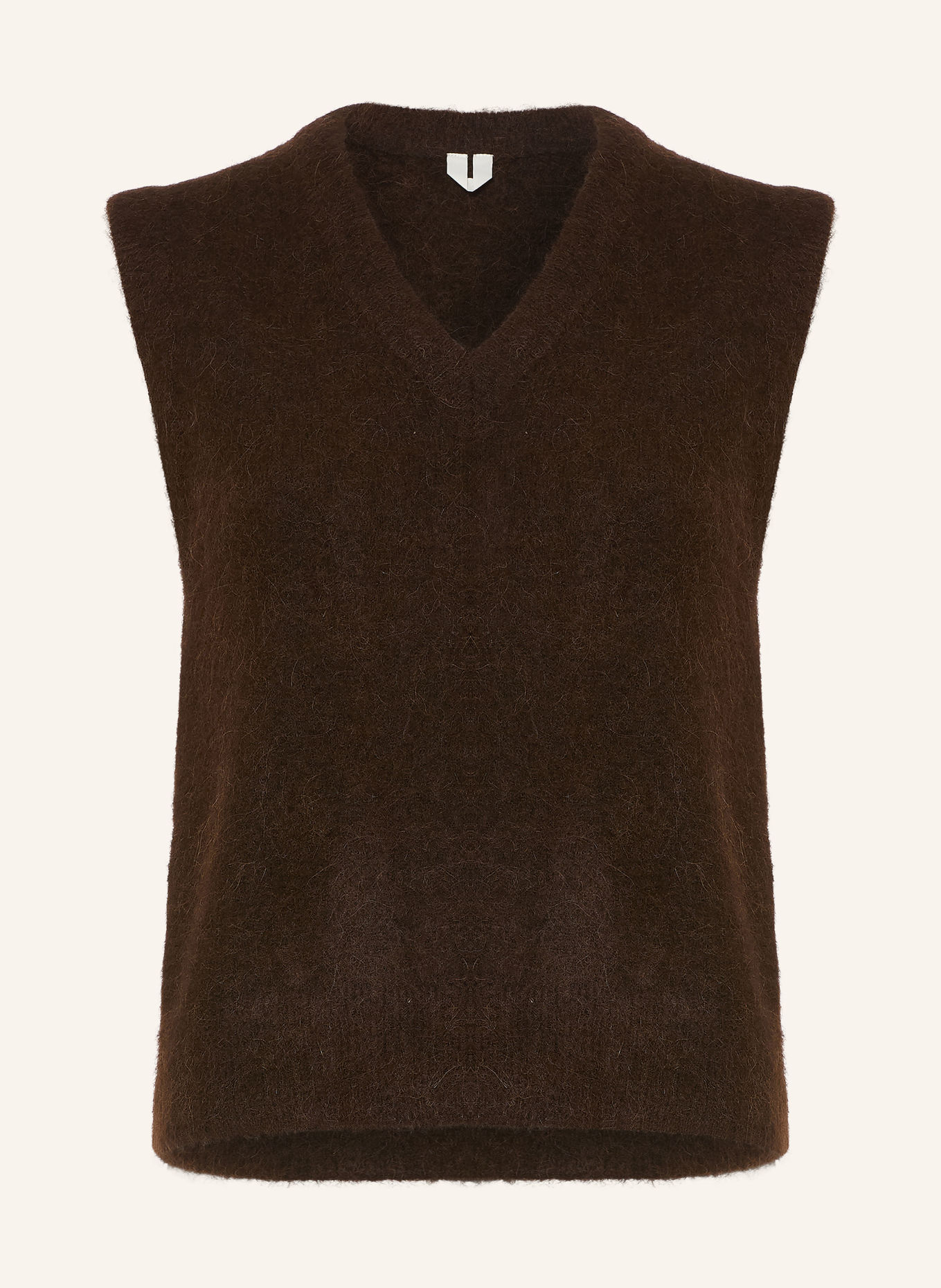 ARKET Spencer zonder mouwen van alpaca: MARRON FONCÉ
