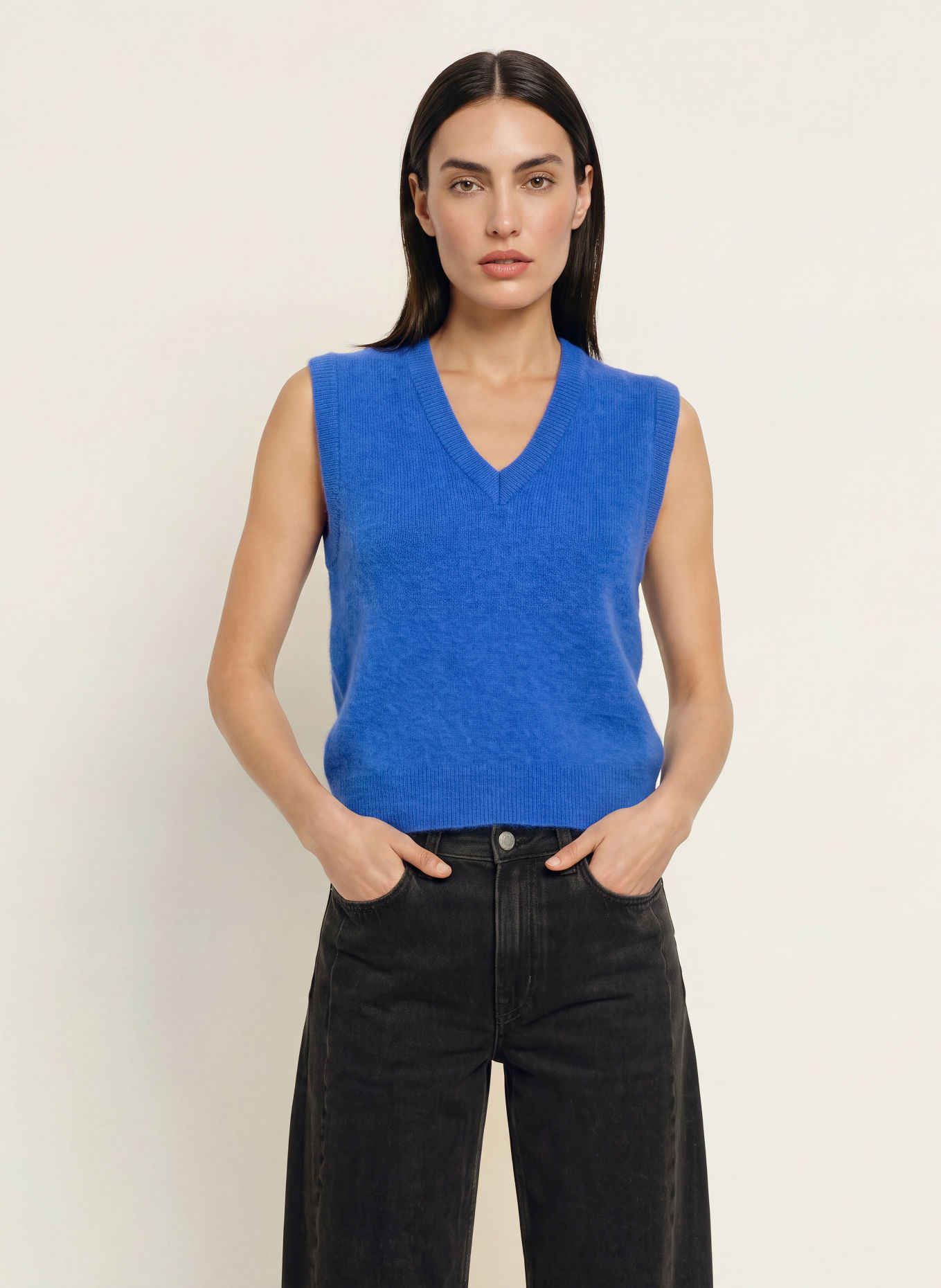 ARKET Alpaca Sweater Vest: BLUE