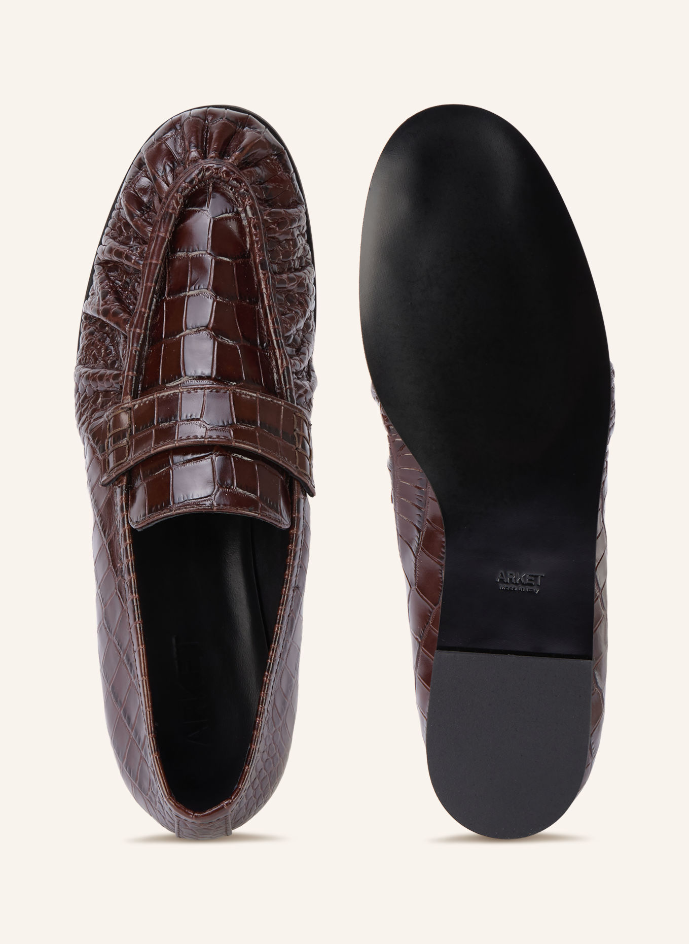 ARKET Penny loafer: DARK BROWN