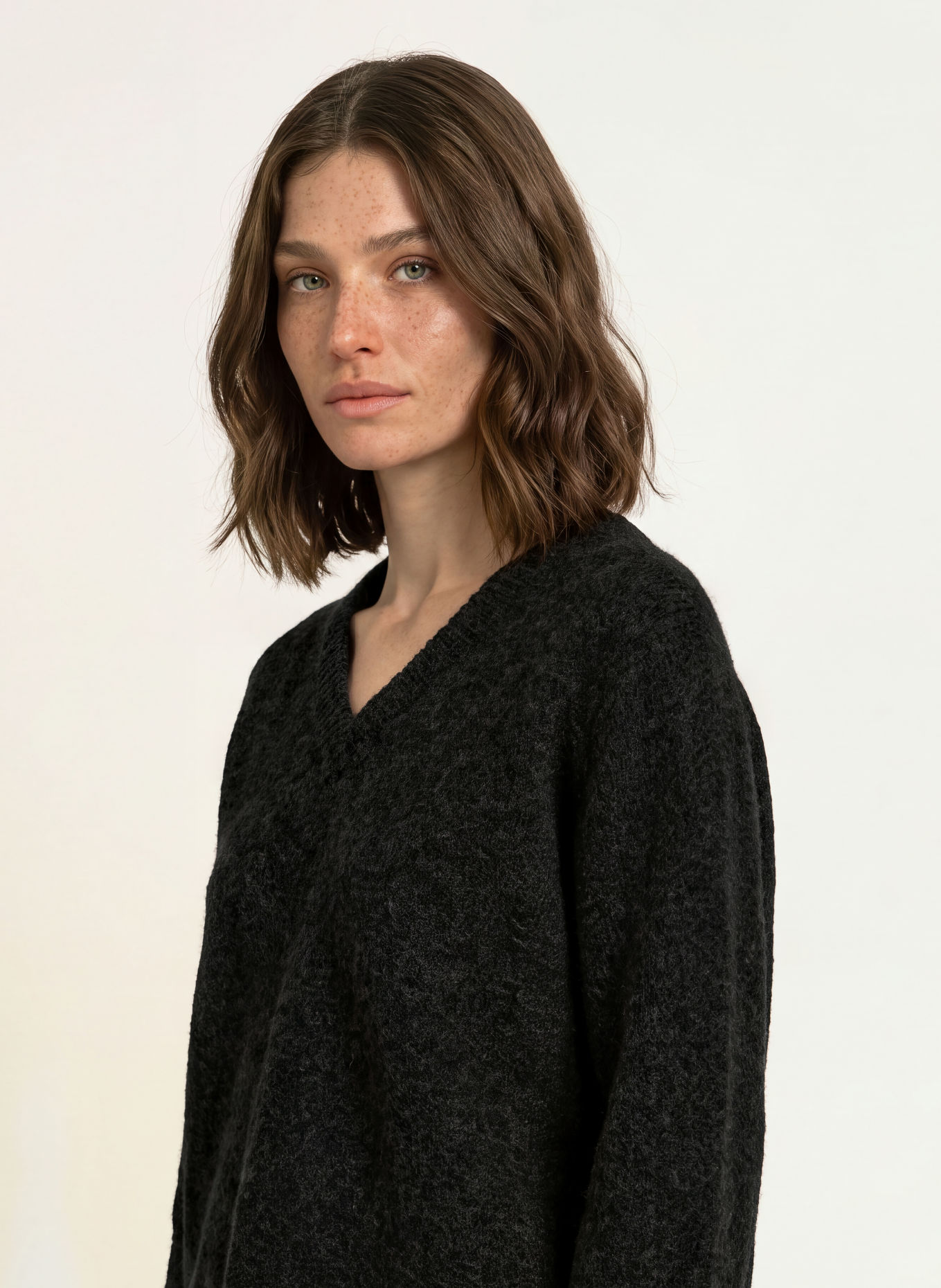 ARKET Pullover mit Alpaka: DUNKELGRAU