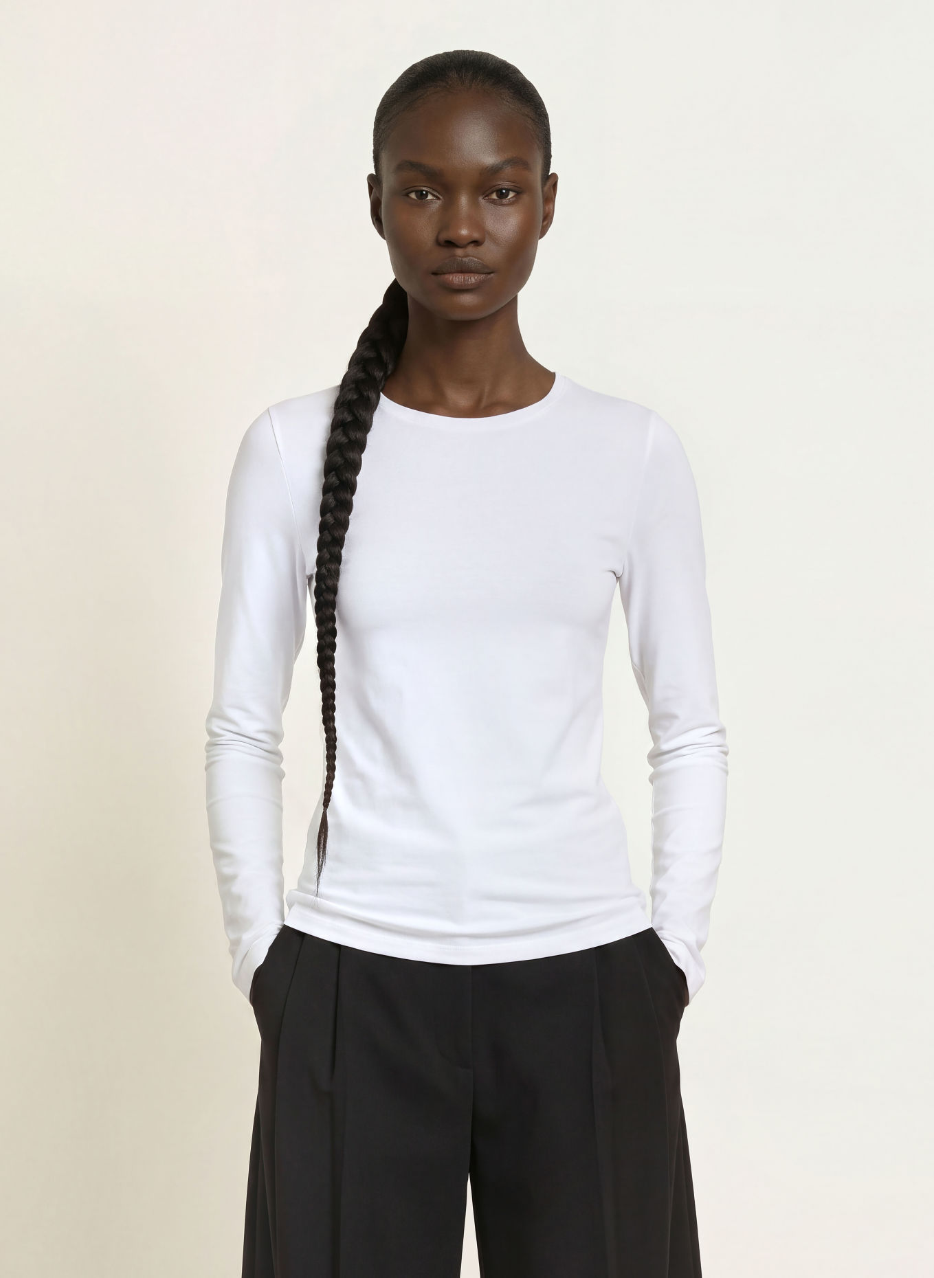 ARKET Longsleeve: WEISS