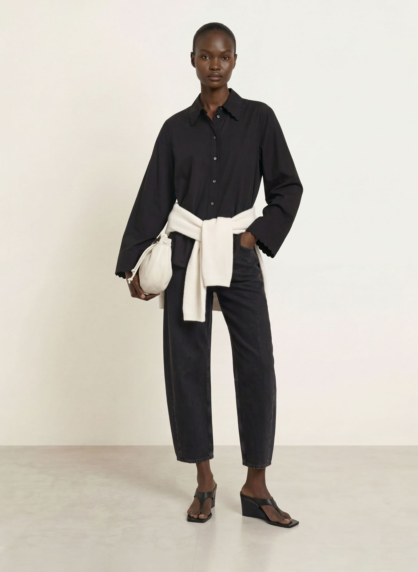 ARKET Shirt blouse: BLACK