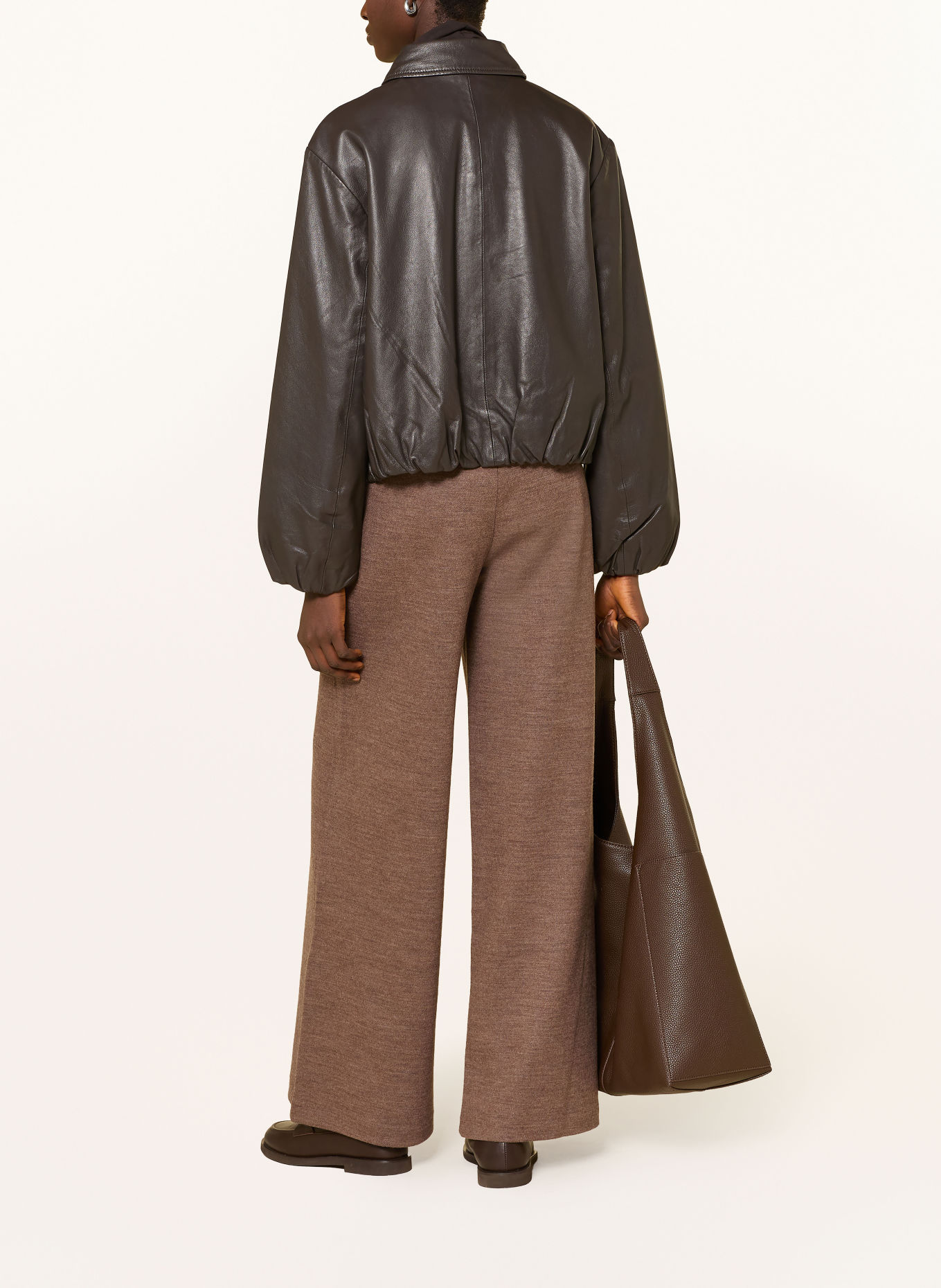 Marc O'Polo Wide-leg trousers: BROWN