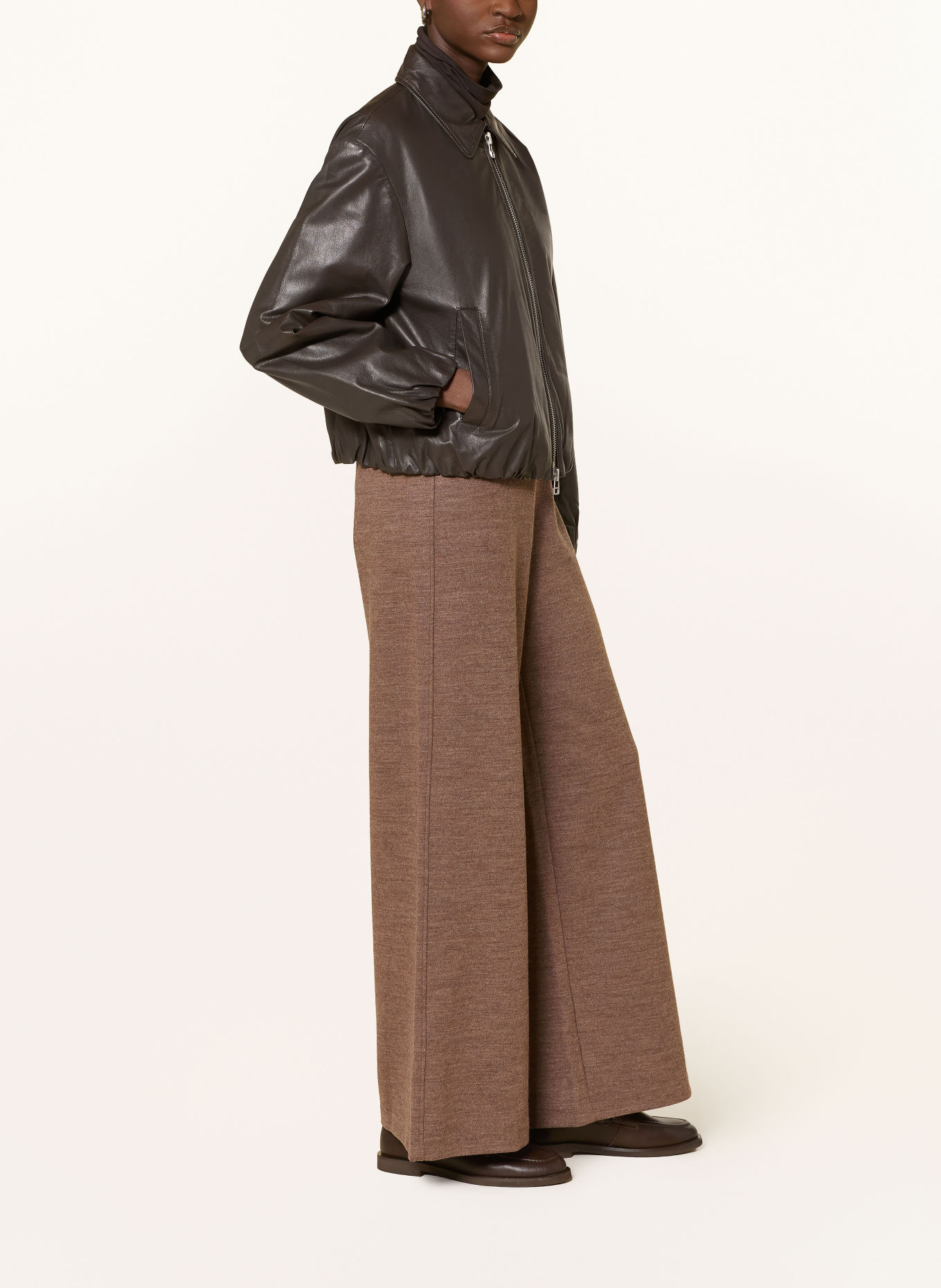 Marc O'Polo Wide-leg trousers: BROWN