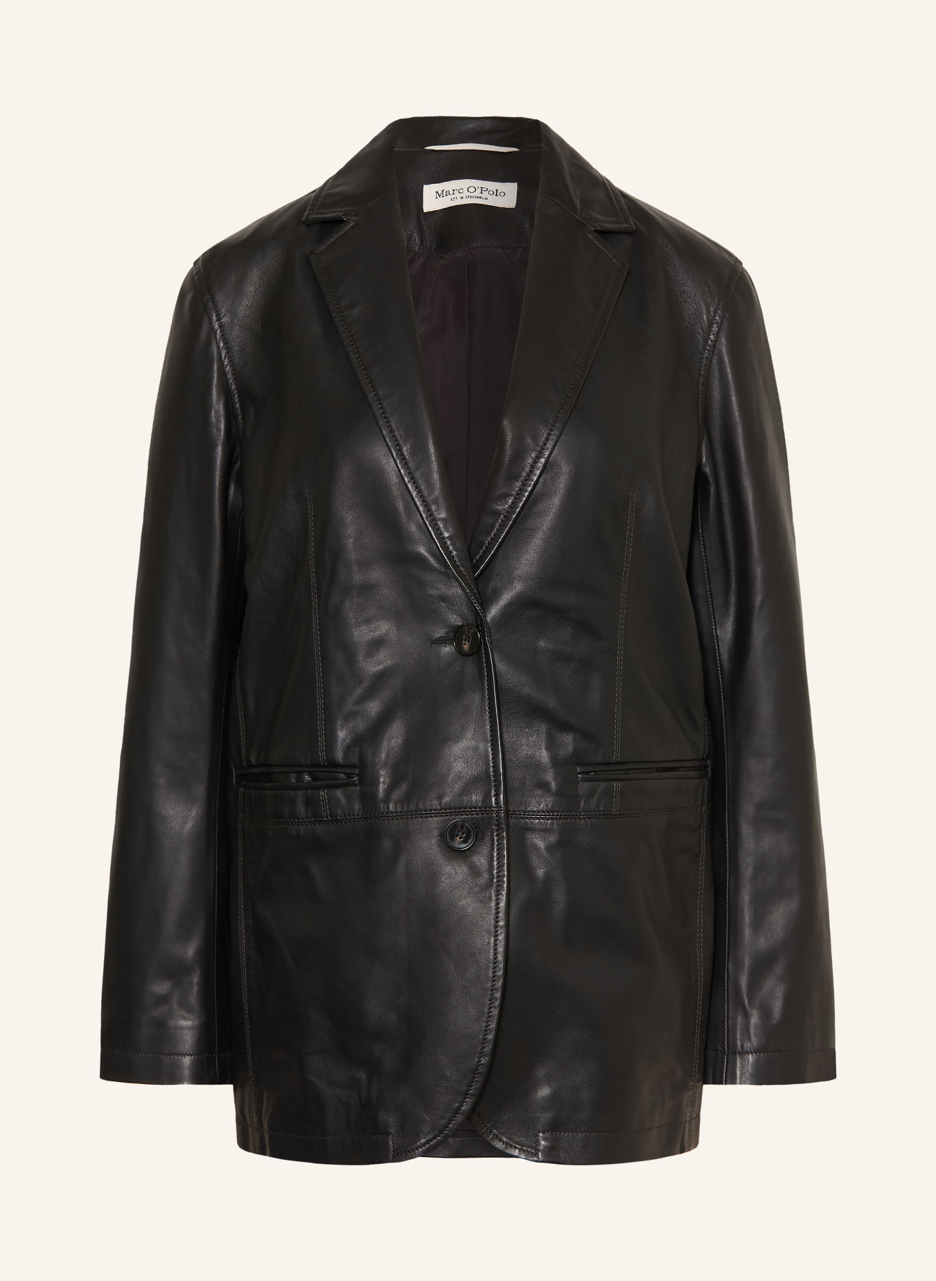 Marc O'Polo Leather blazers: BLACK