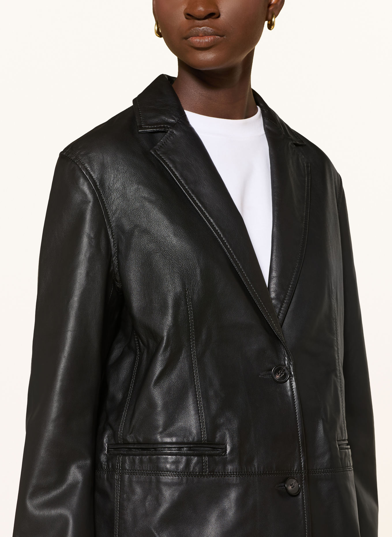 Marc O'Polo Leather blazers: BLACK