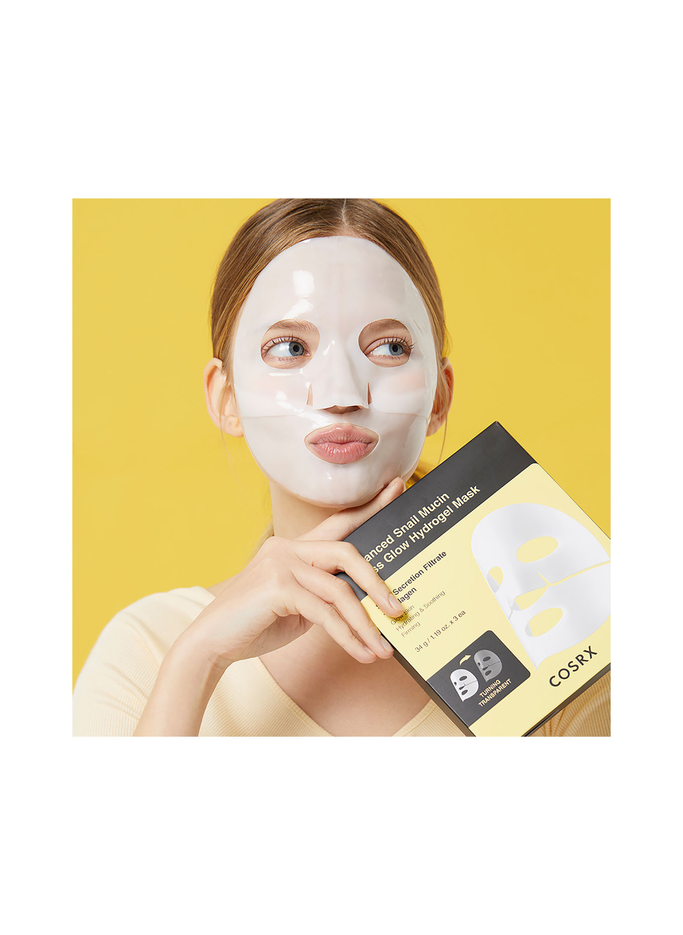COSRX ADVANCED SNAIL MUCIN GLASS GLOW HYDROGEL MASK