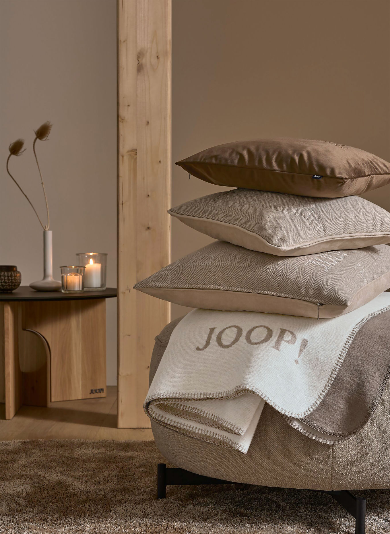 JOOP! Throw JOOP! MELANGE: CREAM / BEIGE