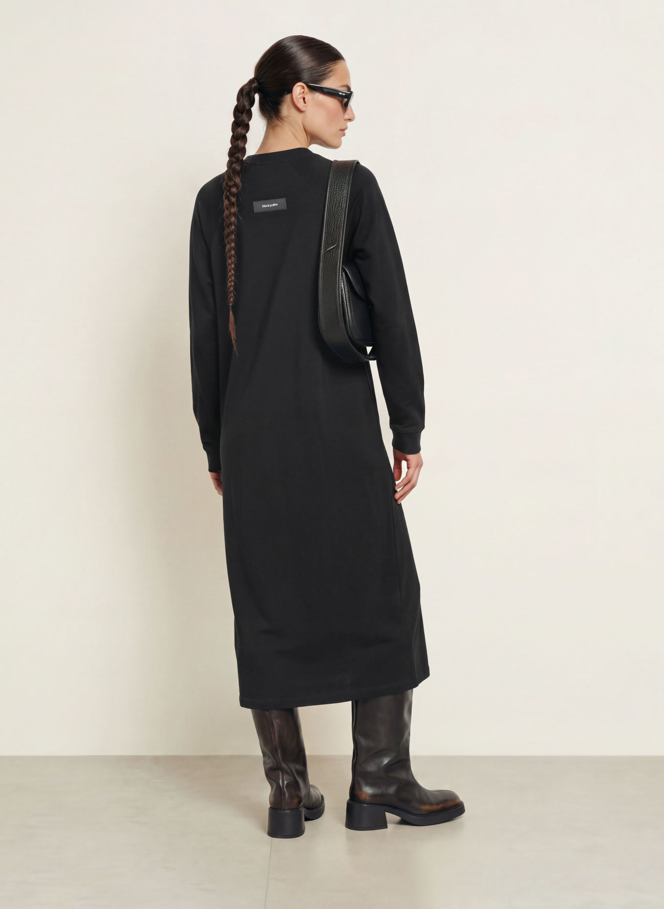 black palms Jerseykleid BP ICONIC 025: SCHWARZ
