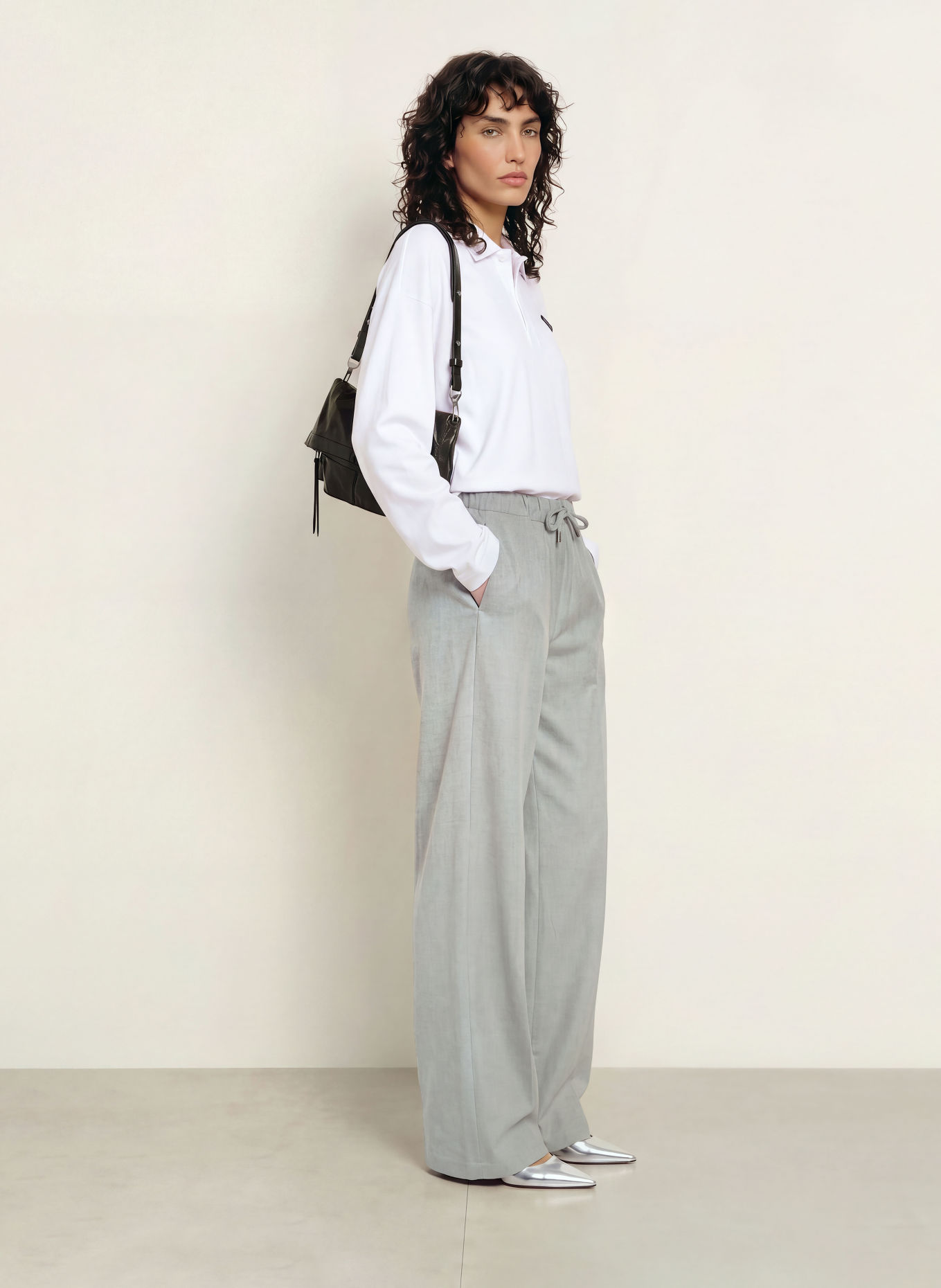 black palms BILAY-broek in joggingstijl: GRIJS