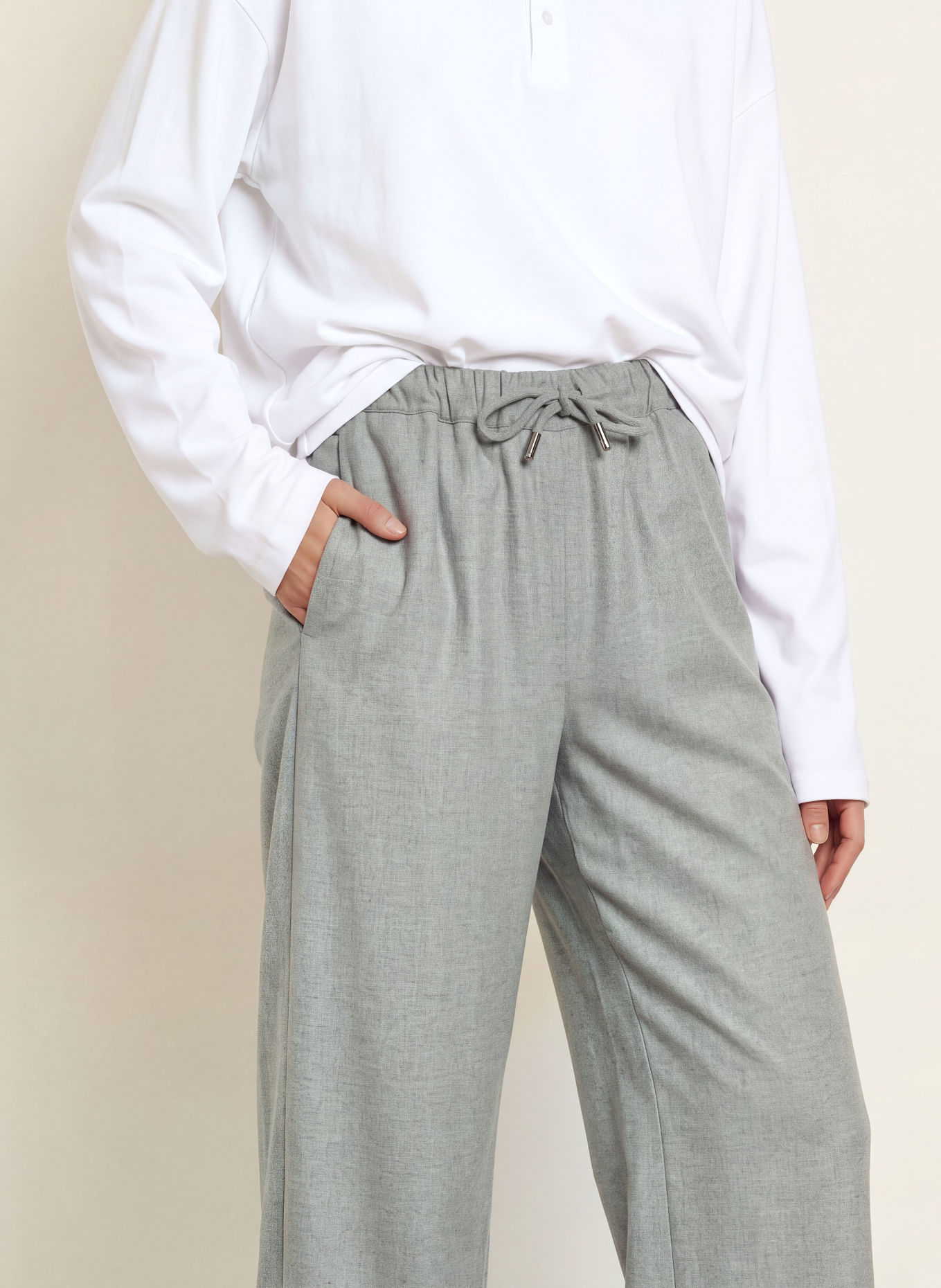 black palms BILAY-broek in joggingstijl: GRIJS