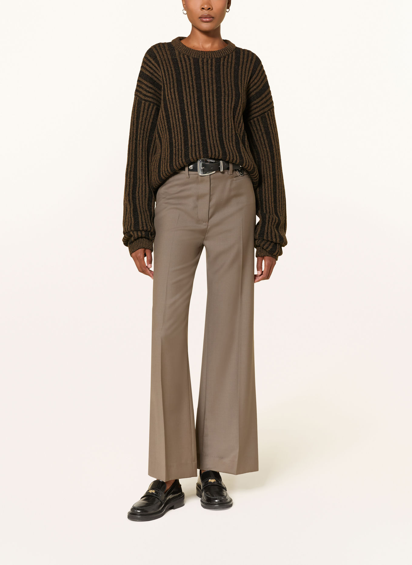 black palms Pullover NOVIE: KHAKI / SCHWARZ