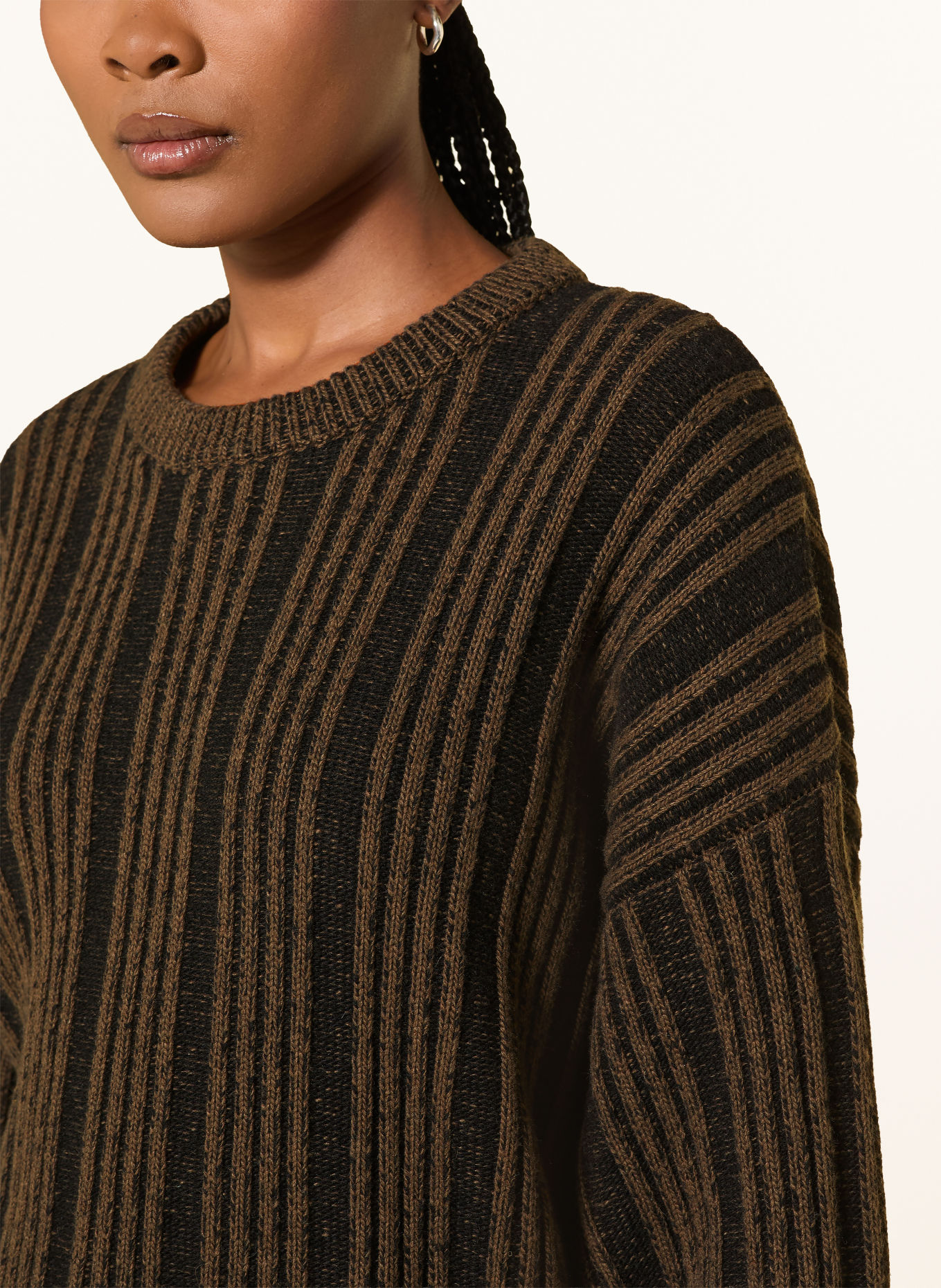 black palms Pullover NOVIE: KHAKI / SCHWARZ