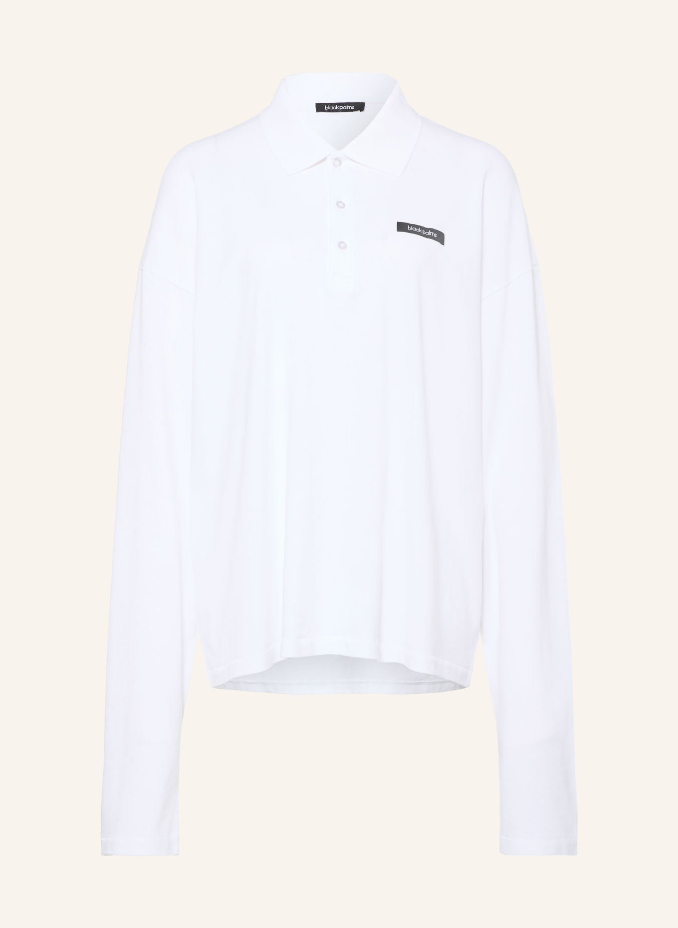 black palms ICONIC Jersey polo shirt: WHITE / BLACK