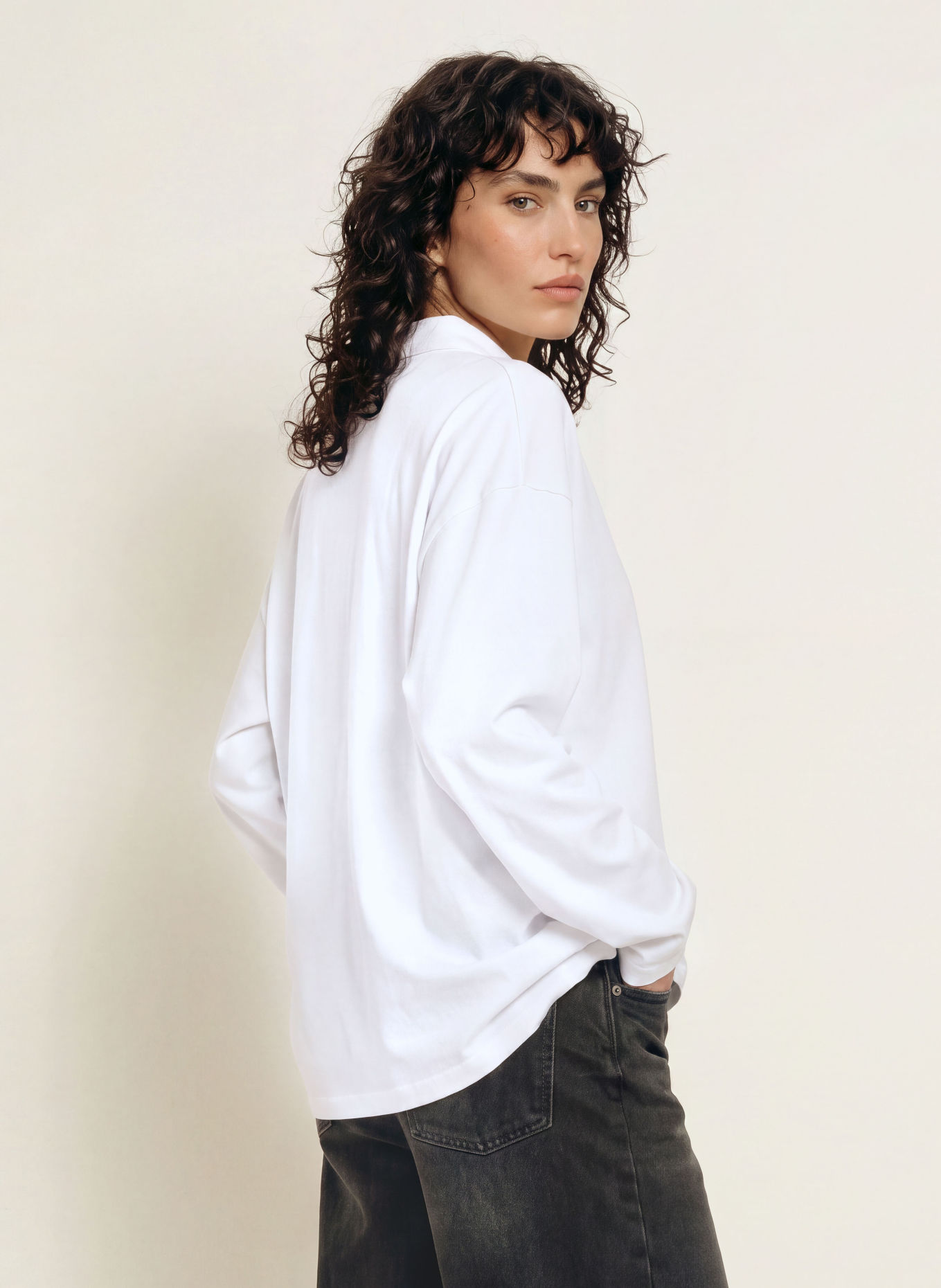 black palms ICONIC Jersey polo shirt: WHITE / BLACK