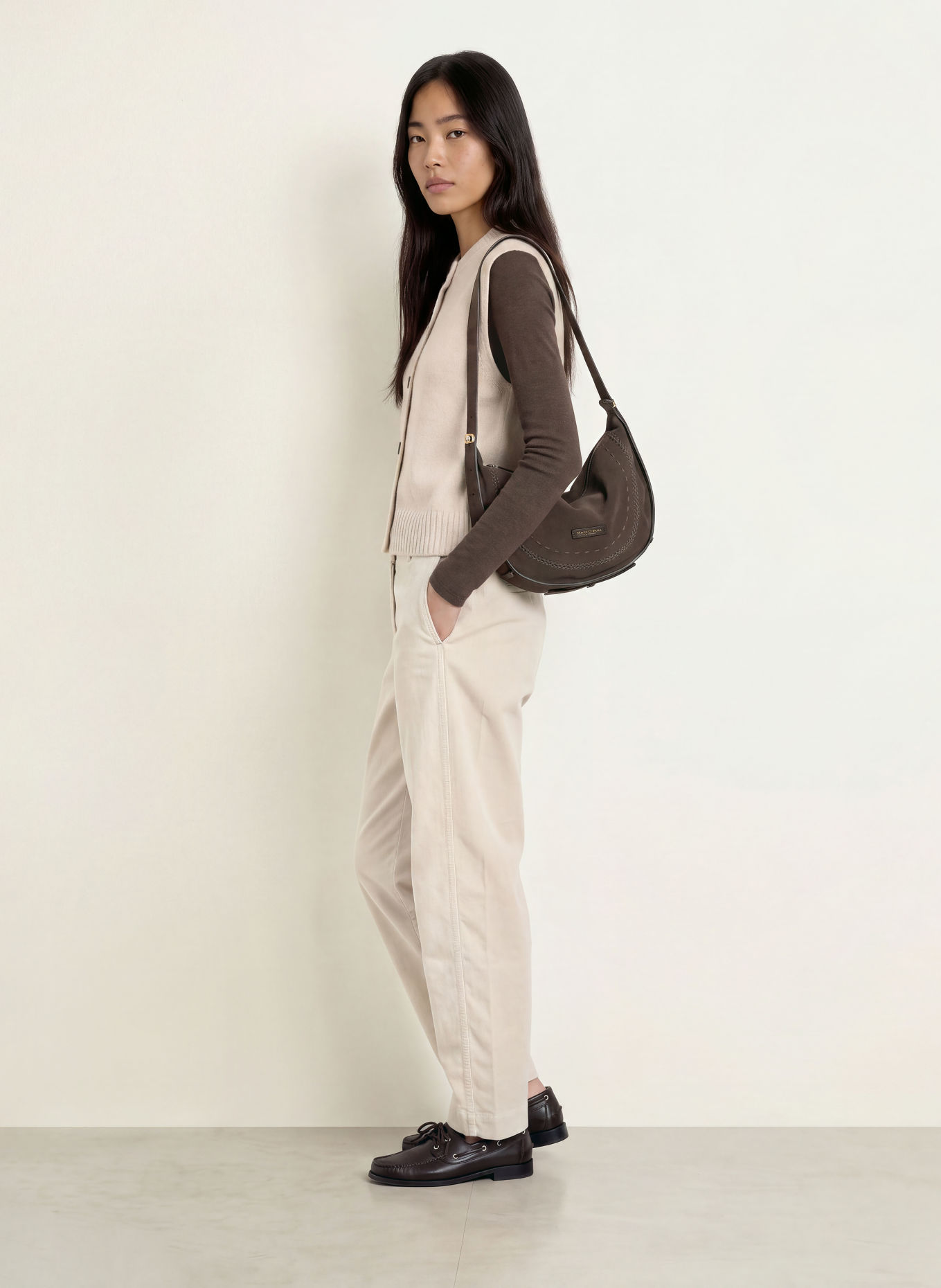 Marc O'Polo Gebreid vest: ECRU