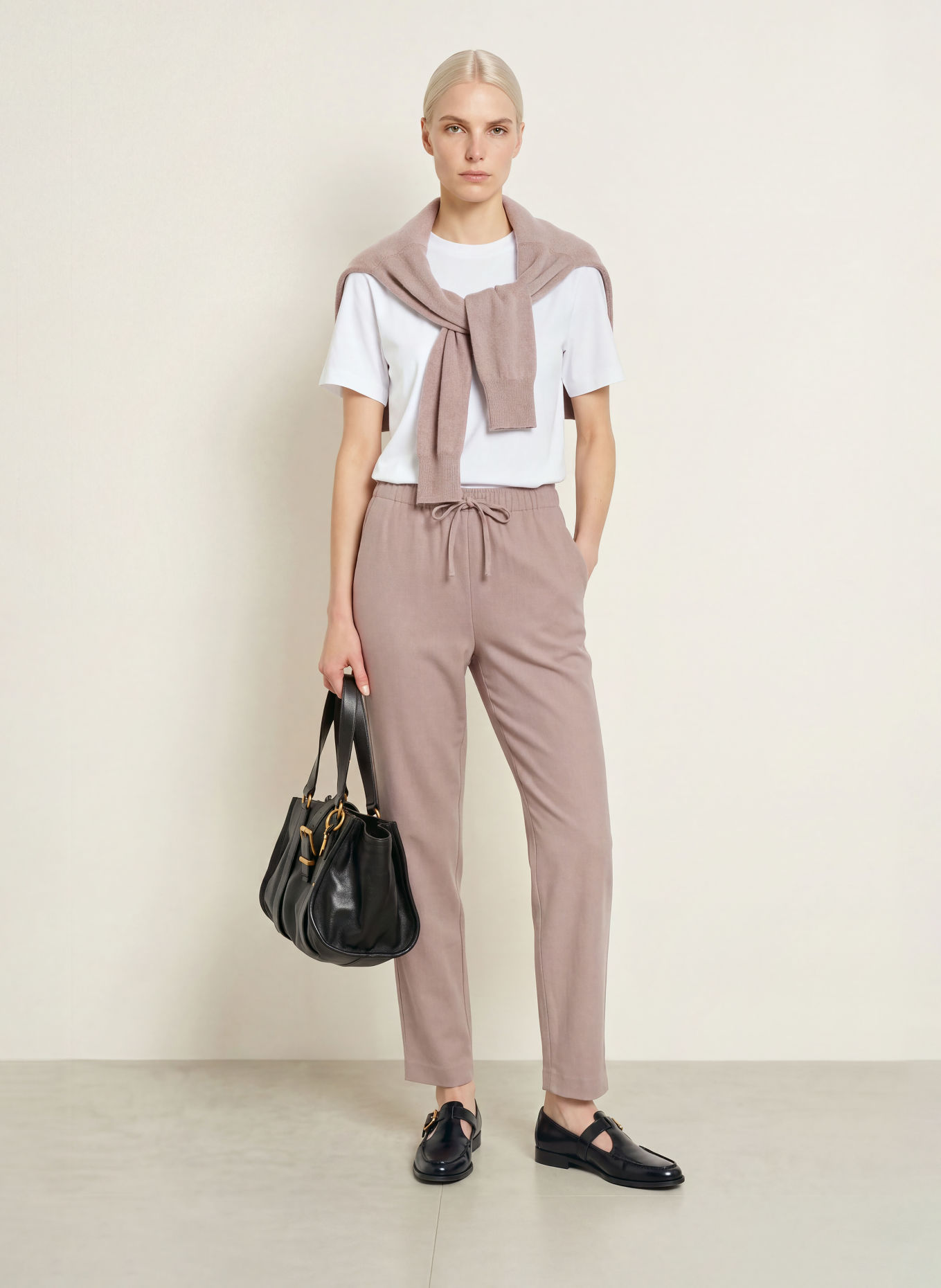 Marc O'Polo Flanellen broek: BEIGE