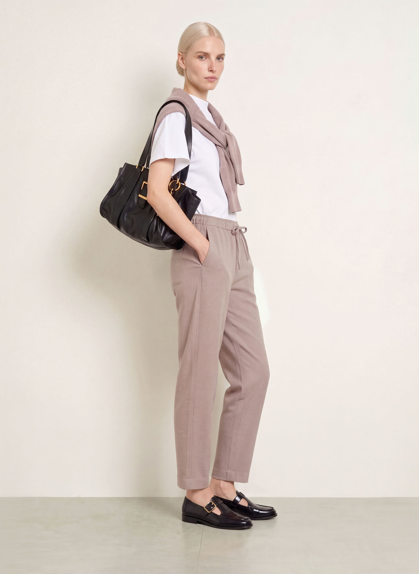 Marc O'Polo Flanellen broek: BEIGE