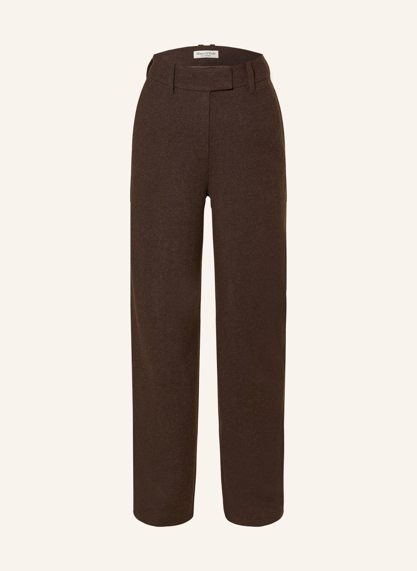 Marc O'Polo Wide-leg trousers: DARK BROWN