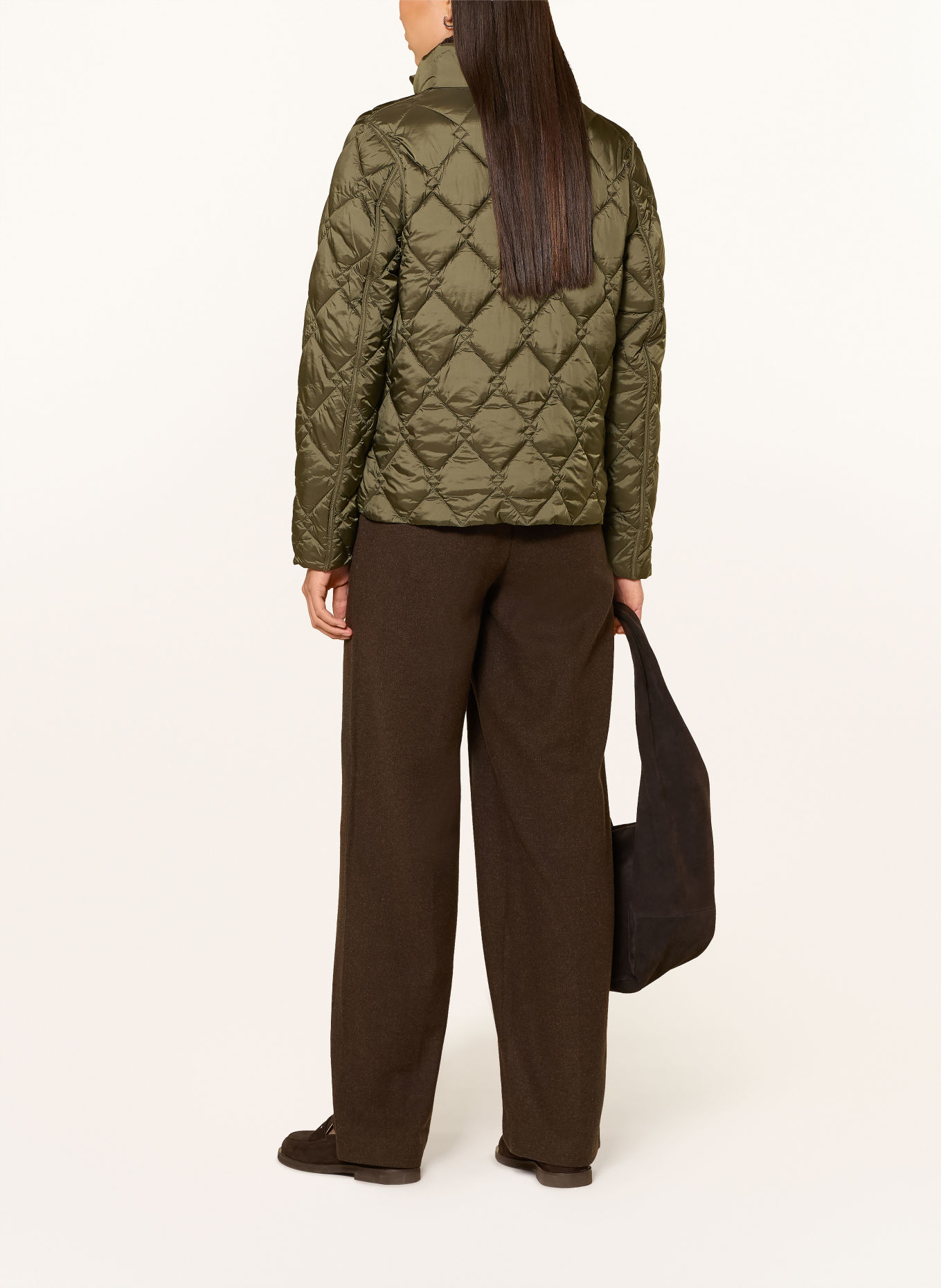 Marc O'Polo Wide-leg trousers: DARK BROWN
