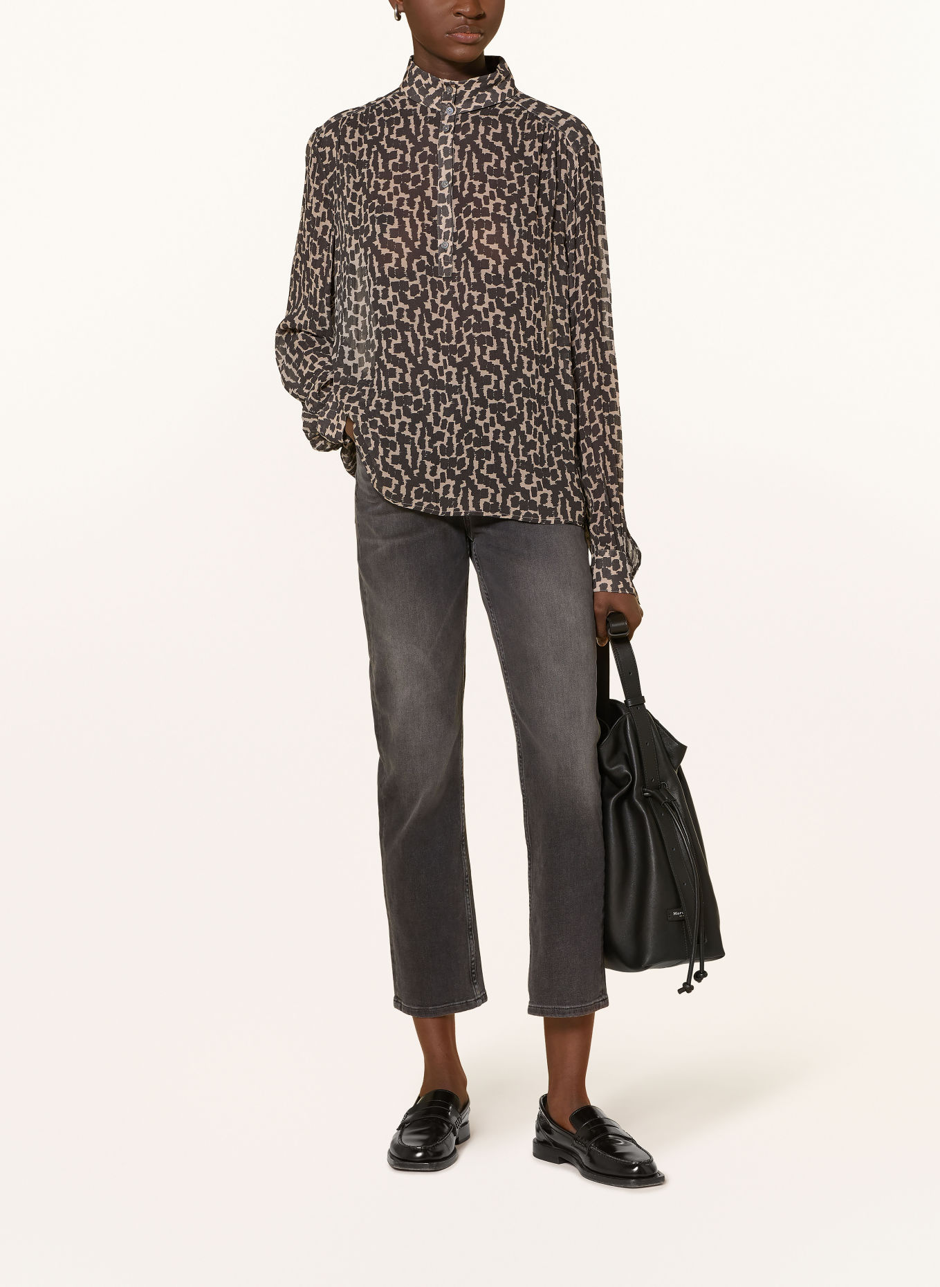 Marc O'Polo Chemisier: GRIS FONCÉ / TAUPE