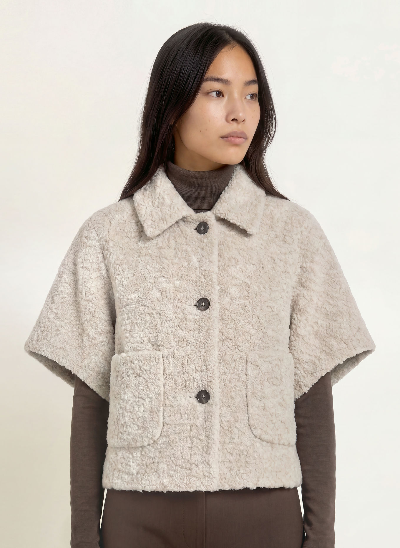 Marc O'Polo Bouclé-Cape: BEIGE