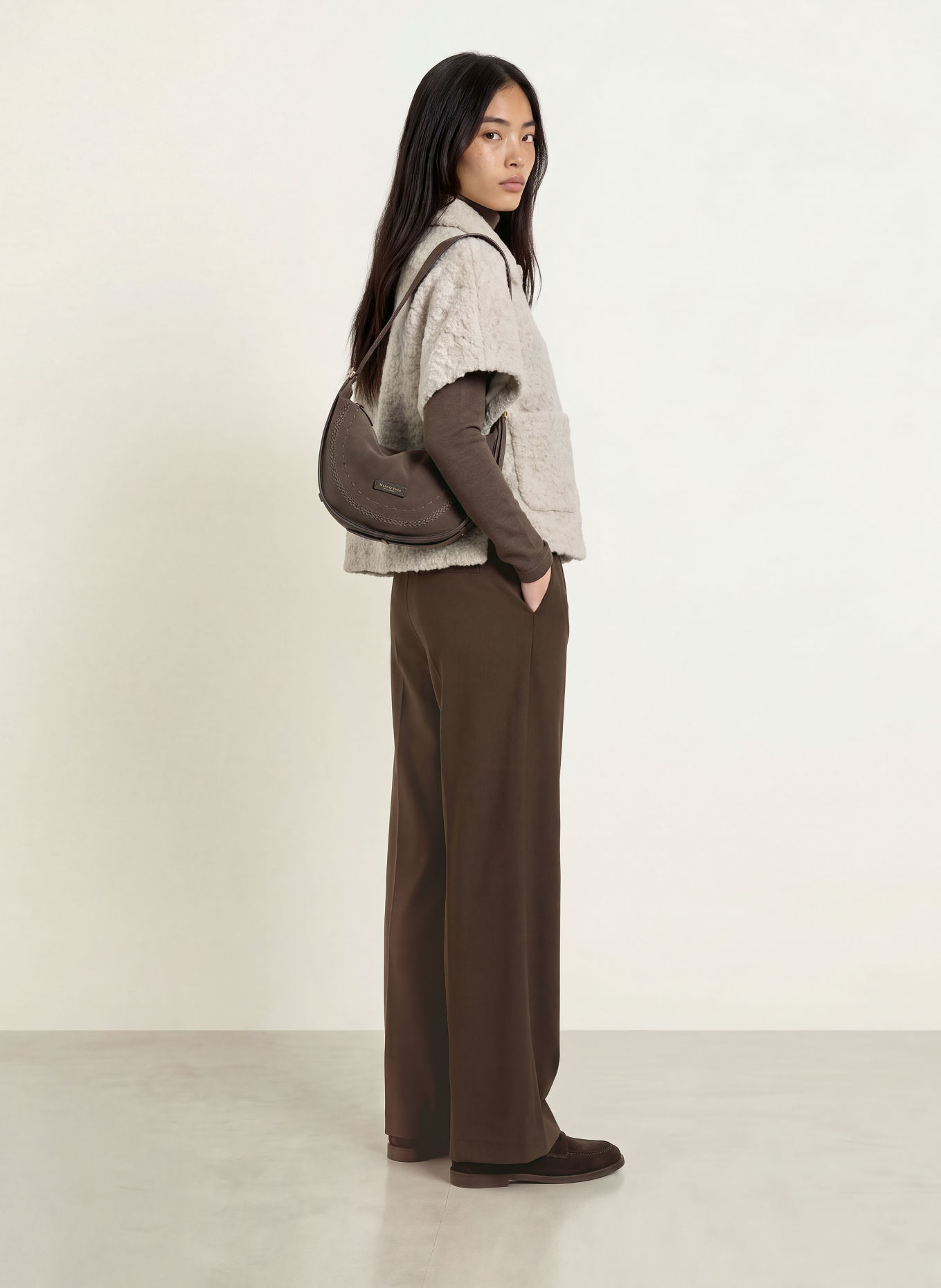 Marc O'Polo Bouclé-Cape: BEIGE