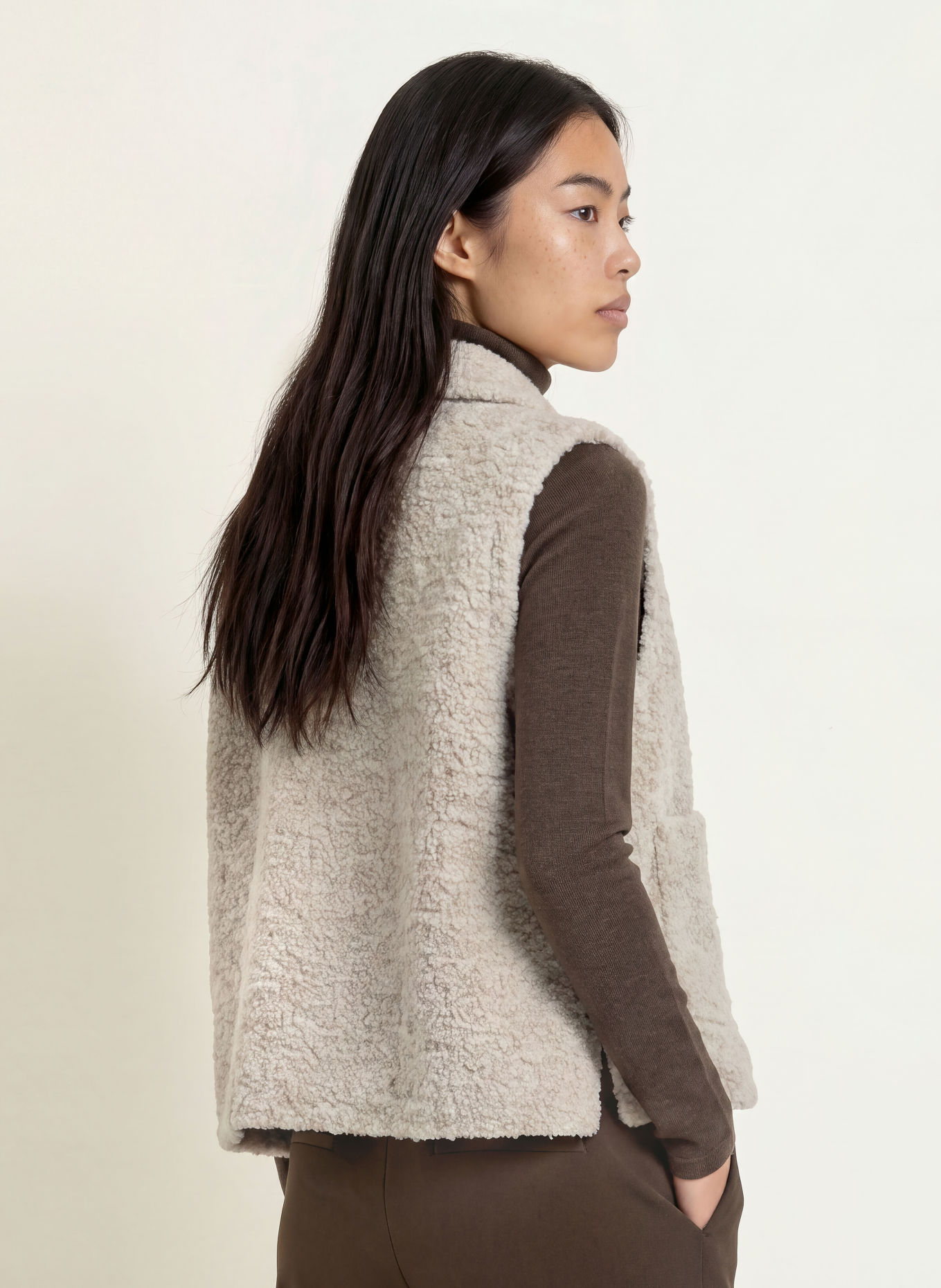 Marc O'Polo Bouclé-Cape: BEIGE